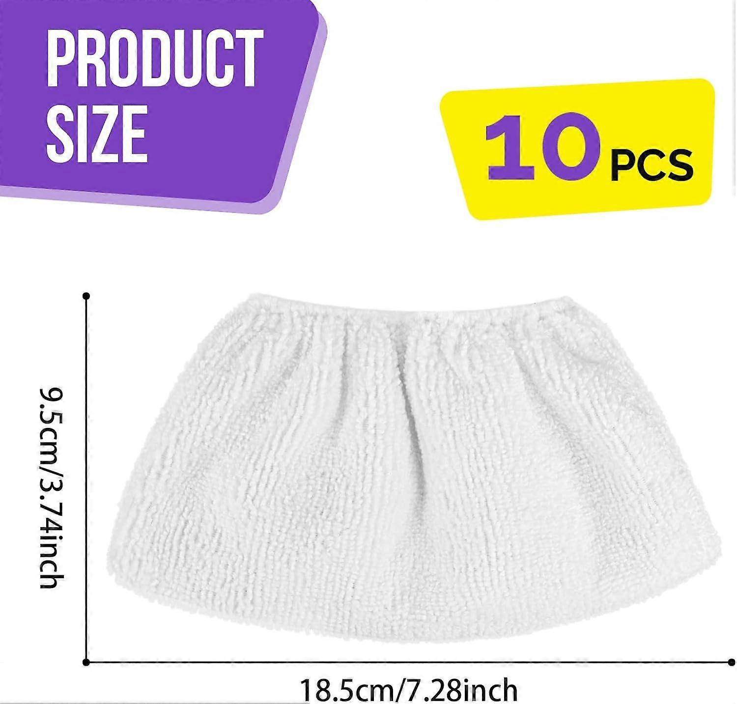 Microfiber Steam Cleaner Cloths for Bissell Steam Shot, Washable Reusable Pads, Set of 10