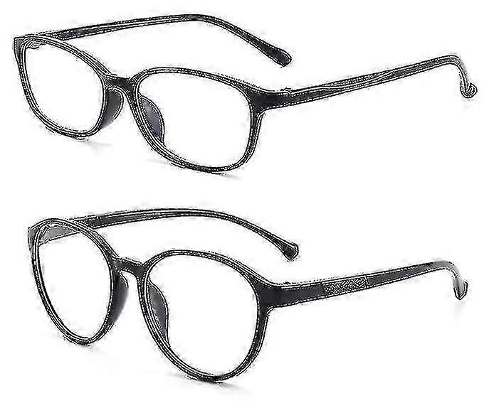 Children's Red Square Round Frame Glasses