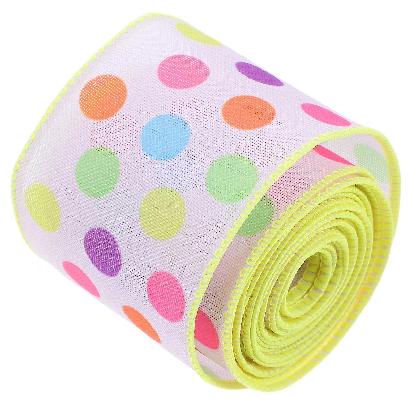 Easter Burlap Gift Ribbon Roll for Craft Decoration 1 Roll