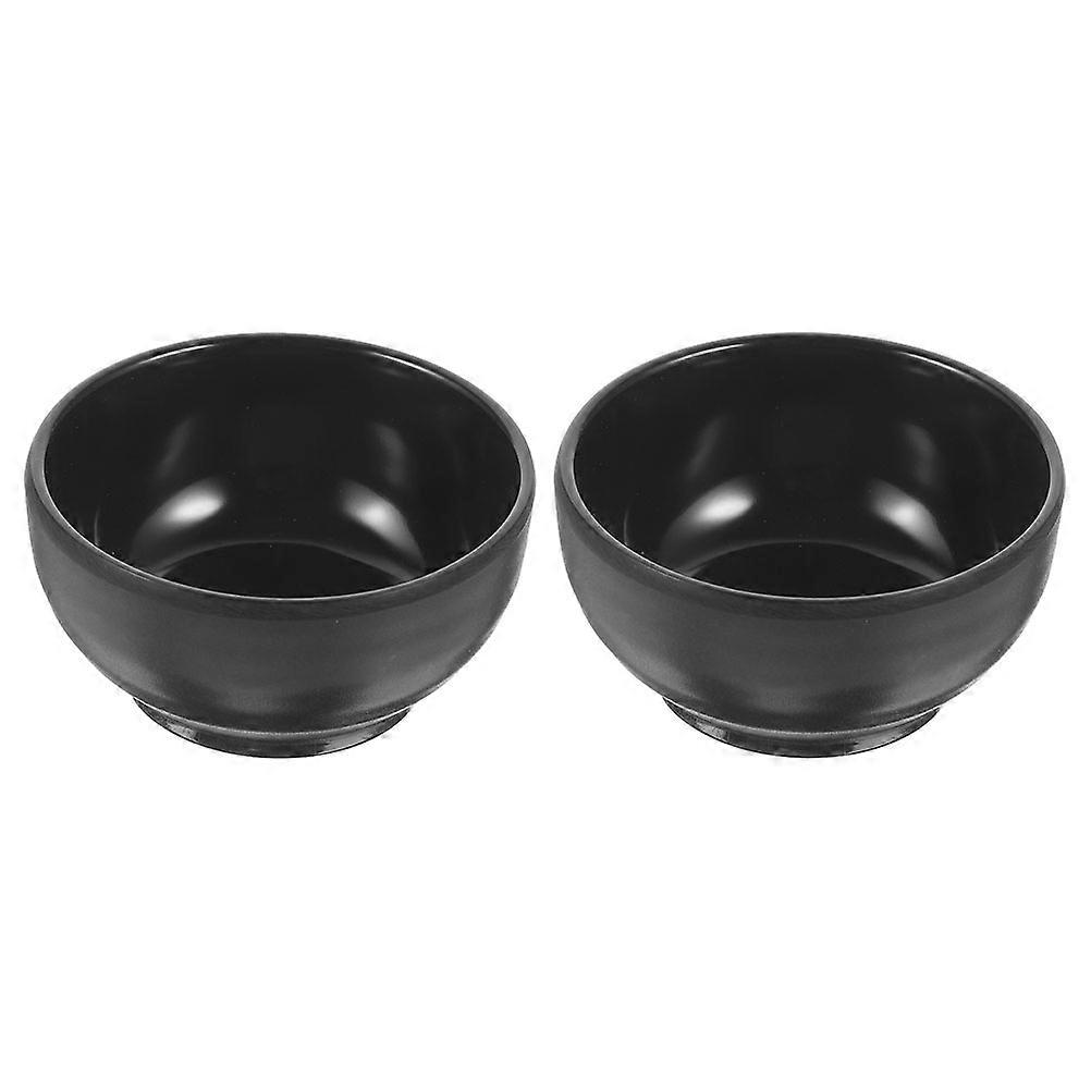 Black Dipping Bowls for Sauce Serving 2Pcs Set for Dining Use