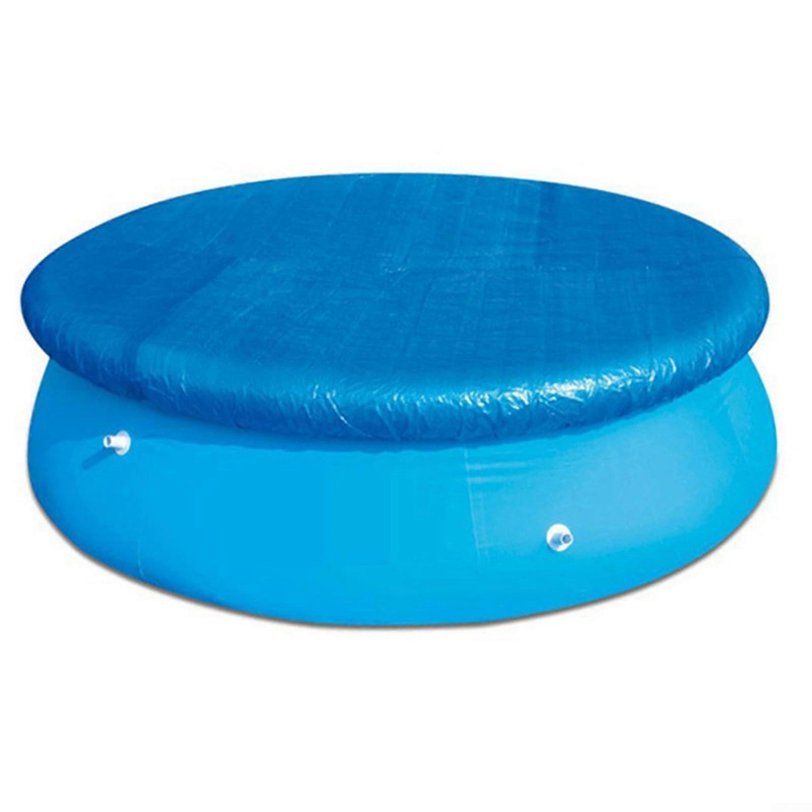 Swimming Pool Cover with Drawstring Secure Lock for 244cm Above Ground Pool Dust and Leaf Protection