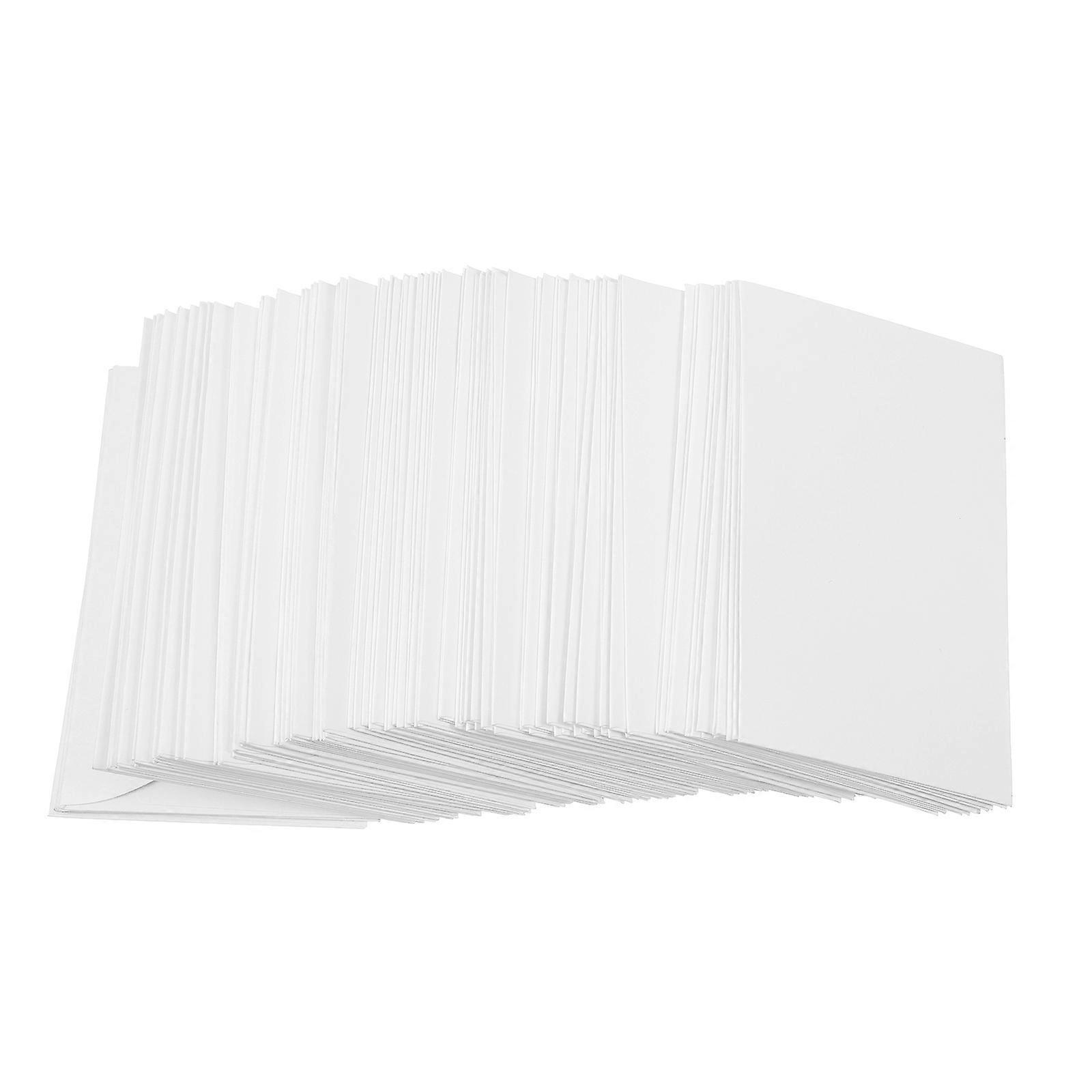 Empty Card Envelope Paper File Envelope for Storage 100Pcs White Paper
