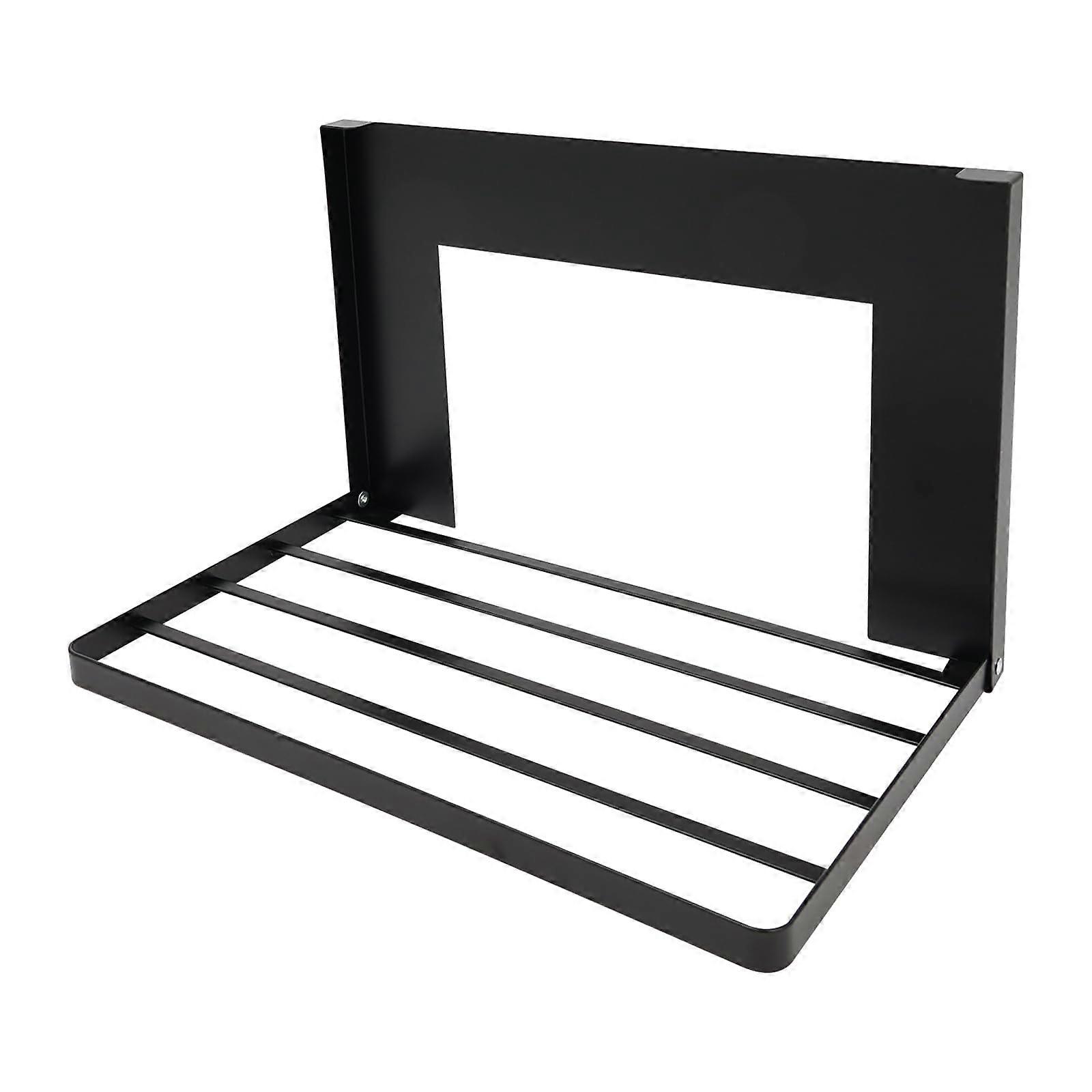 Magnetic Folding Shelf with  Load Capacity for Washing Machine, Laundry Room, Kitchen, Black