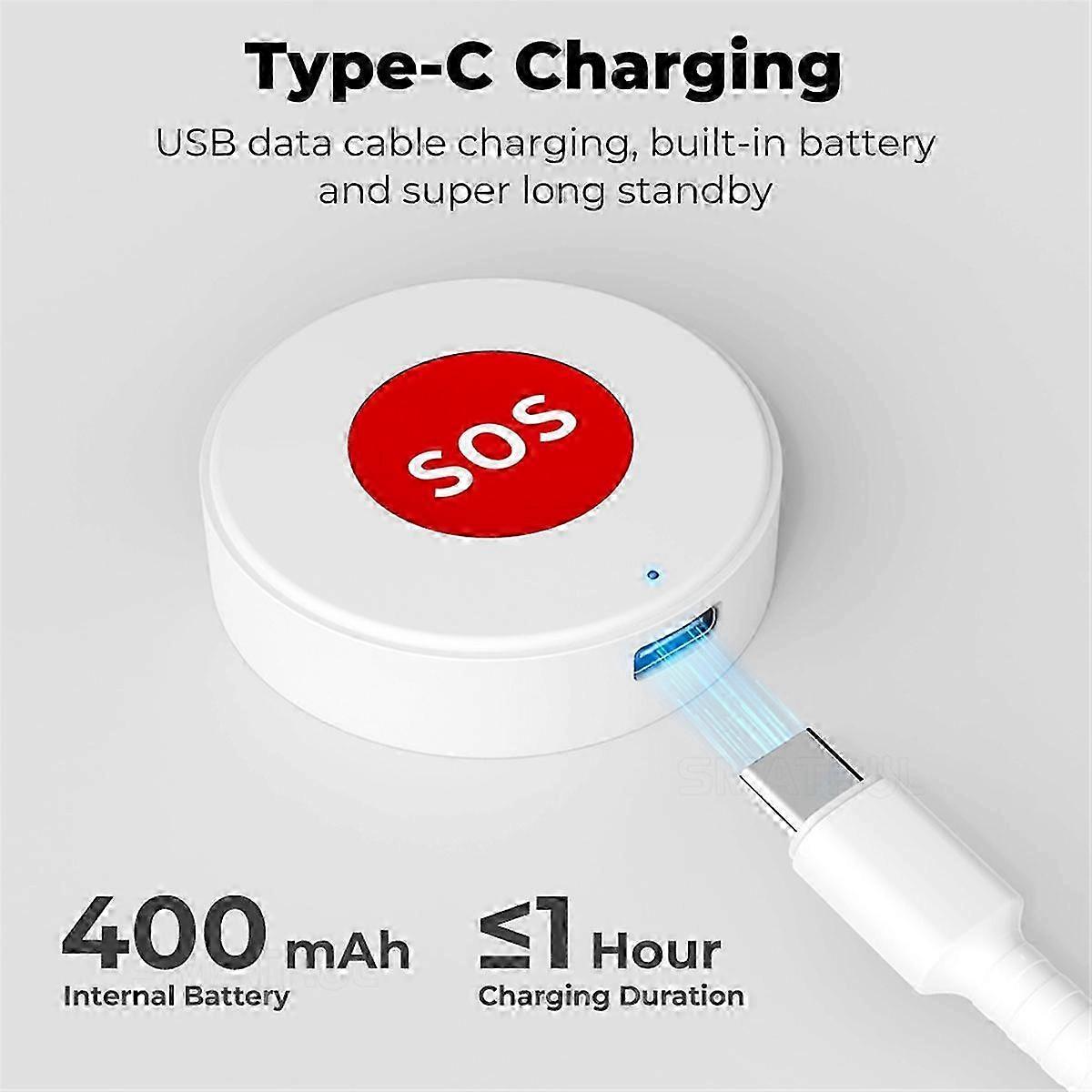 Mini Tuya WIFI Elderly SOS Button Waterproof Emergency Panic Sensor 25-26