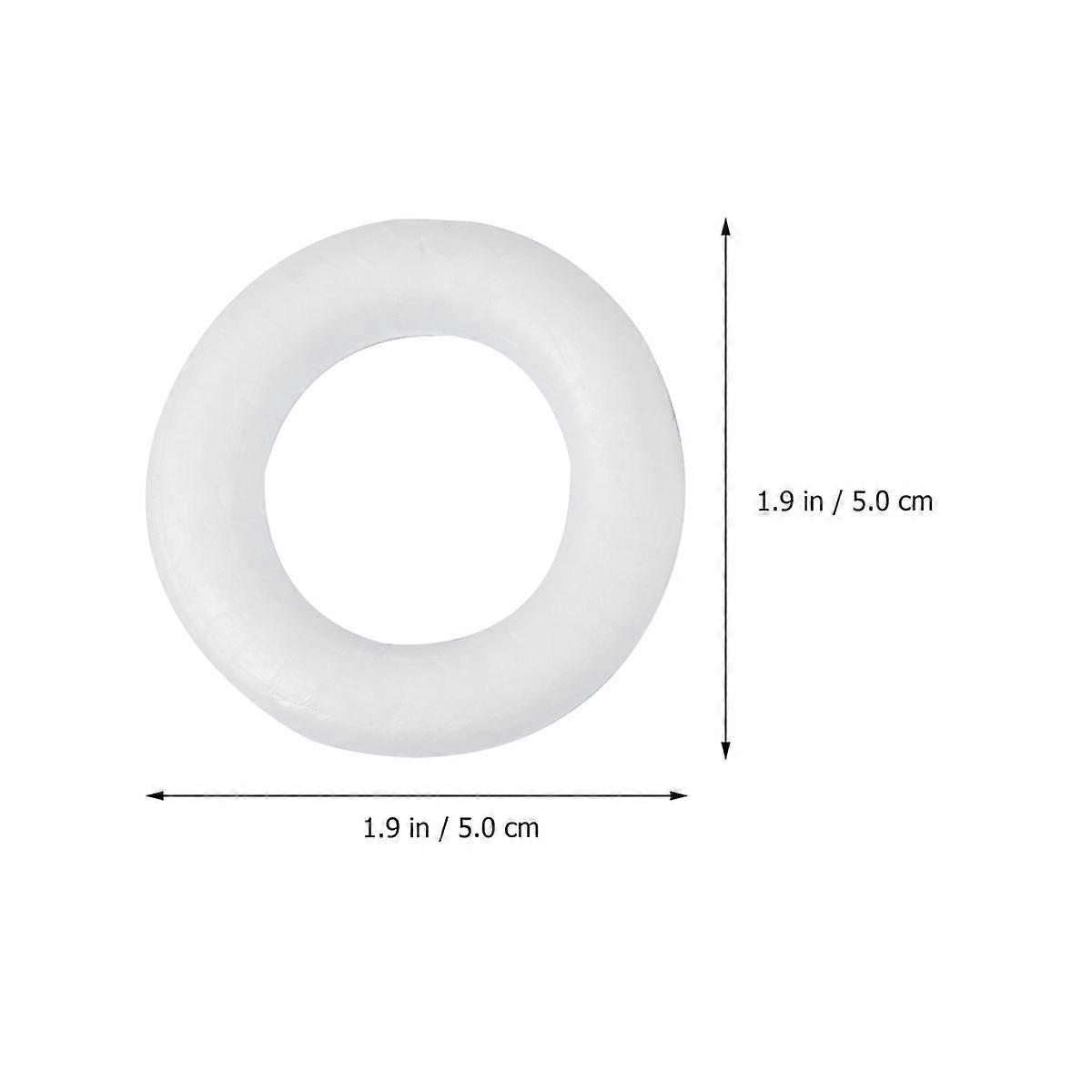 Circular Ring Solid Round Ring for DIY Use 50Pcs White Art Painting Material