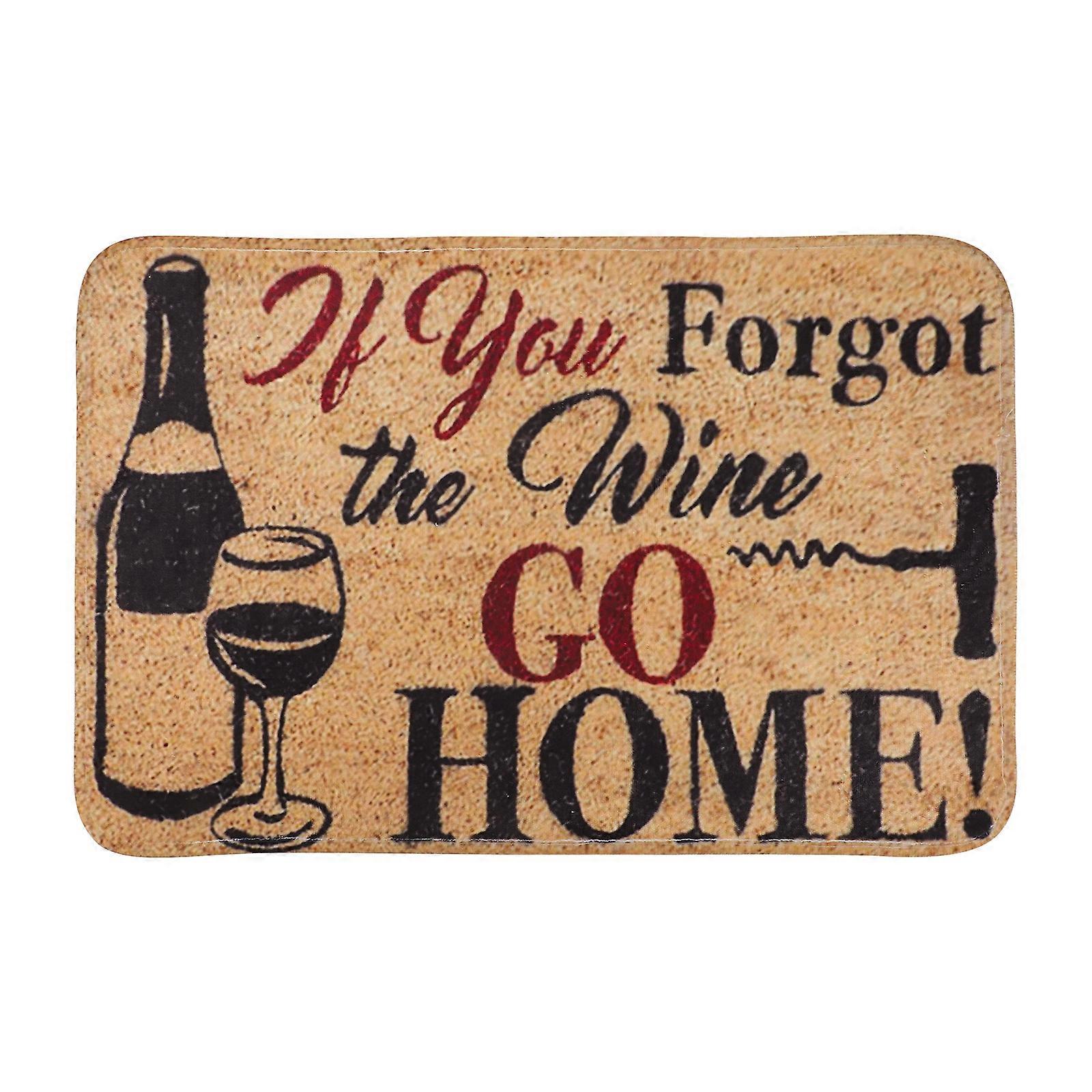 Front Door Mat Nonslip Simple Chic Design Indoor Use Rectangular Flannel Dirt and Water Scraping 1Pack