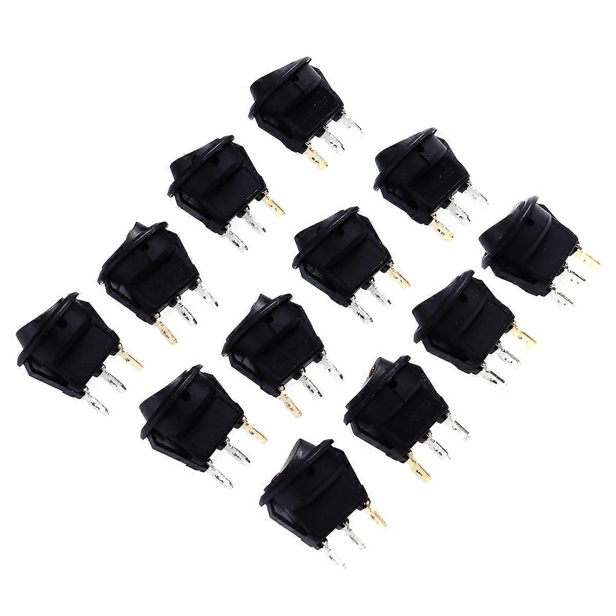 Lighting Round Rocker Toggle Switch for on-Off Control 12Pcs