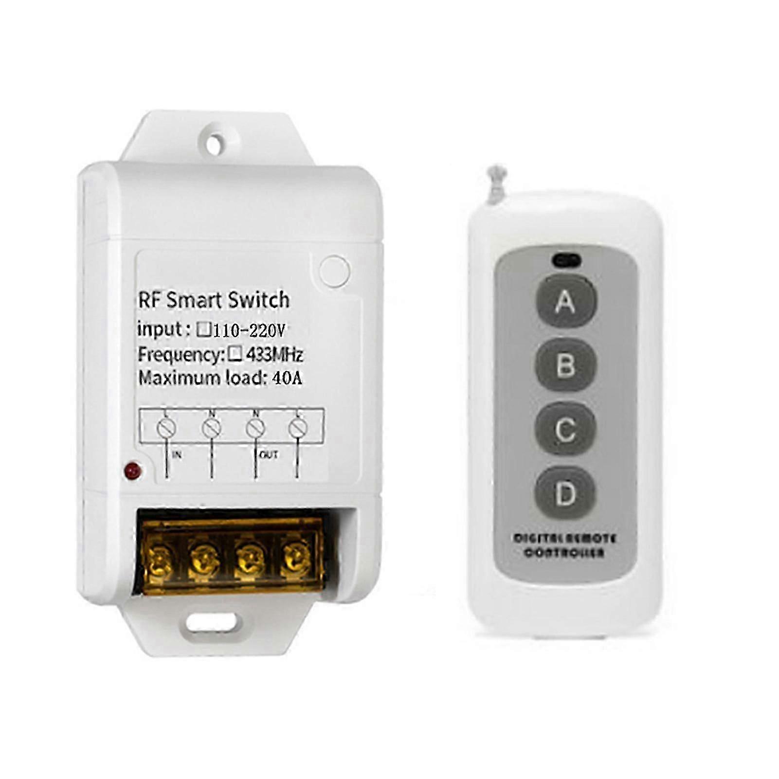 Wireless Rf Relay Remote Control Switch - High Sensitivity, 433mhz, Suitable For Smart Homes