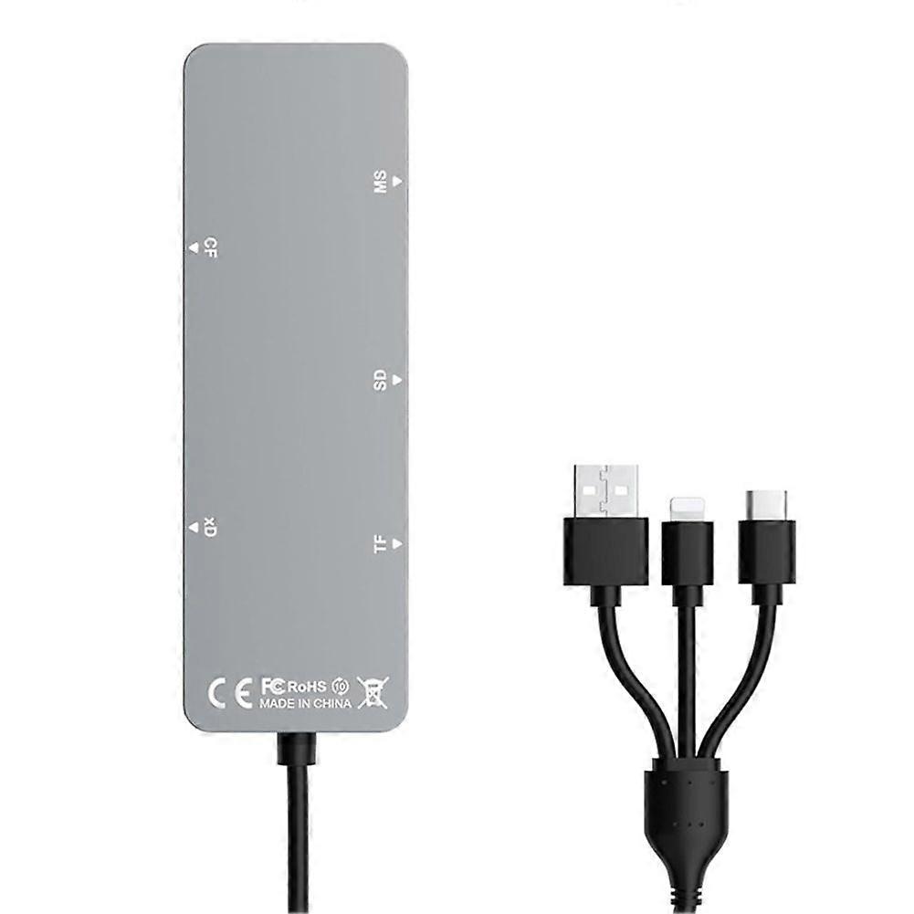 5-in-1 CF/MS/SD/TF/M2/XD Multifunction Card Reader, Type-C 3.0 Memory Memory Stick Card Reader