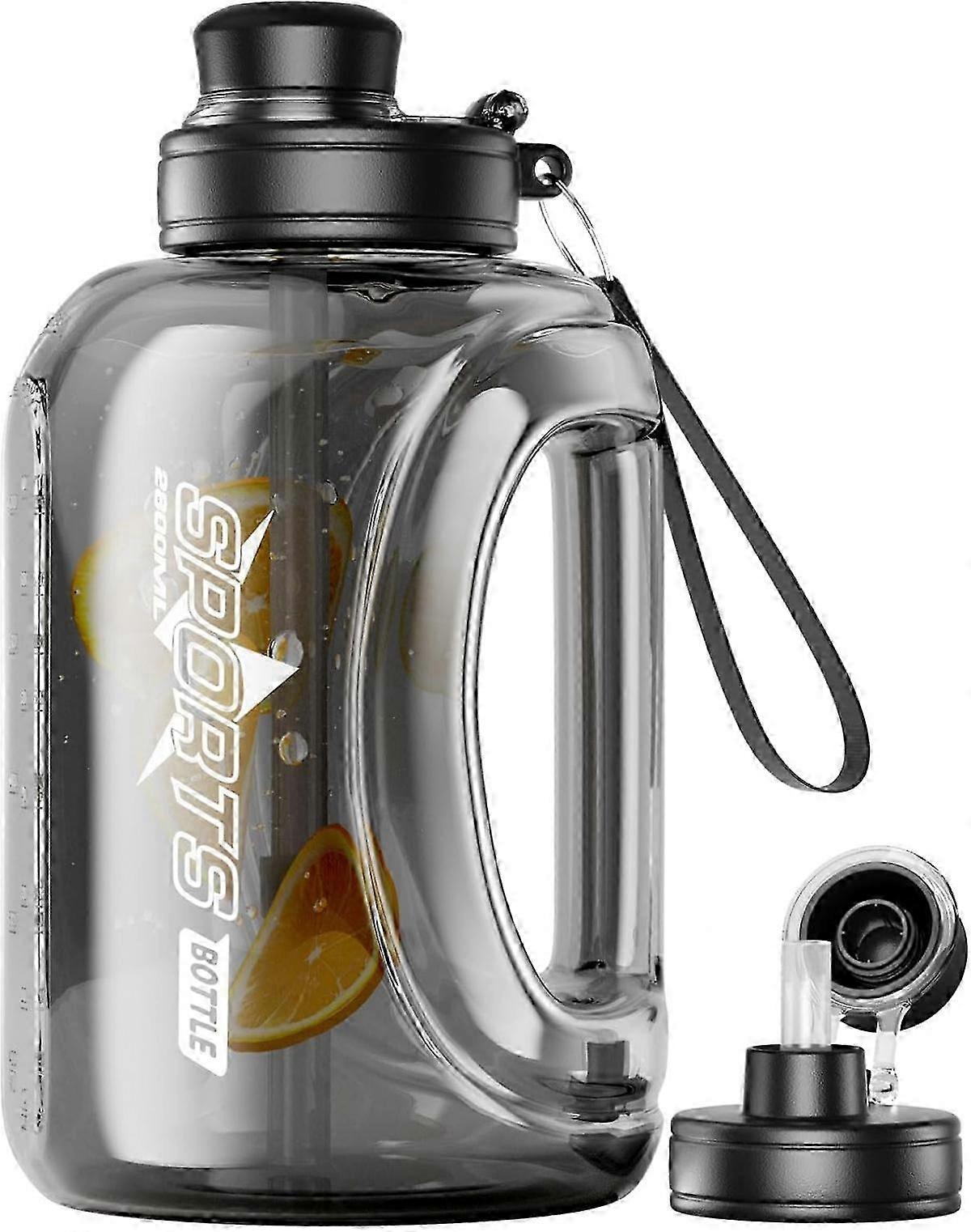 2800ml Large Water Bottle with Scale Fashion Large Sports Bottle Compatible with Fitness Workout