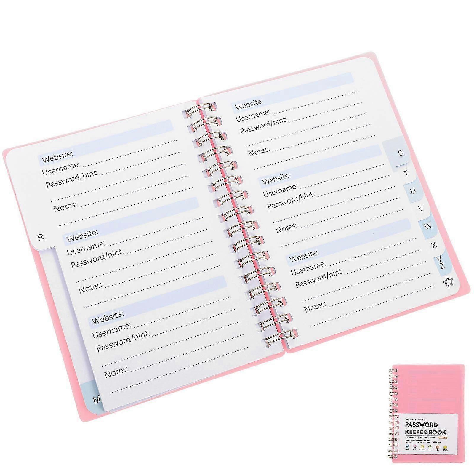 Password Book Small Password Notebook for Website Logins with Alphabetical Tabs