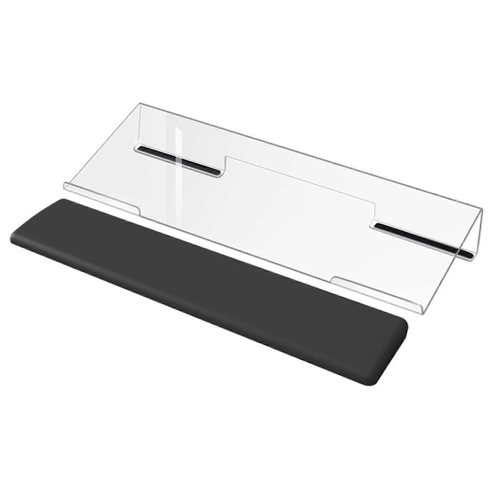 Adjustable Acrylic Keyboard Stand with Silicone Wrist Support and Ergonomic Typing Angle
