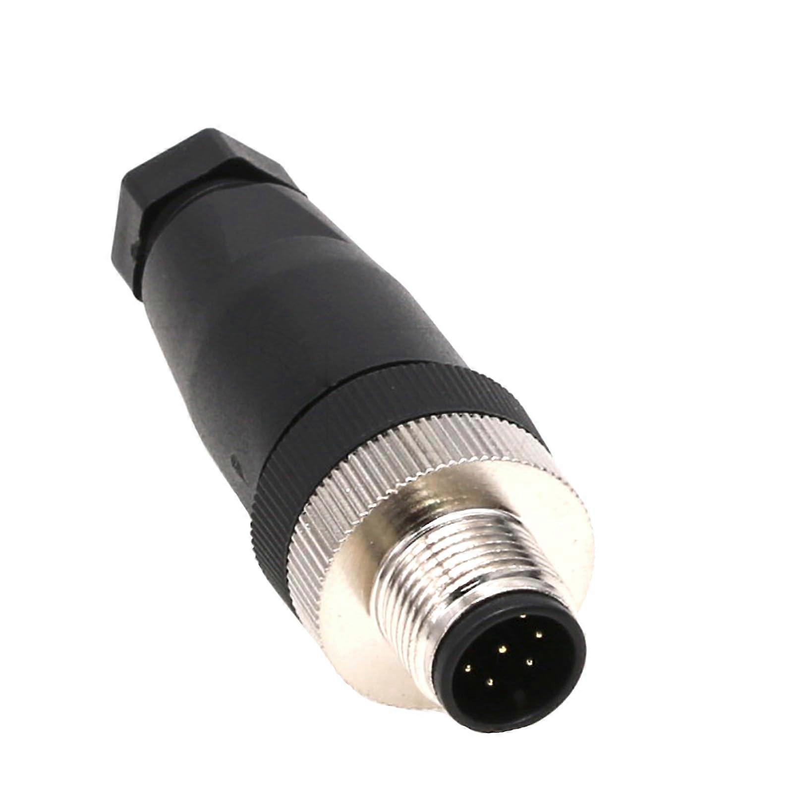 M12 8 Pin Male A Code Waterproof Connector IP67 Industrial Circular Sensor Aviation Plug