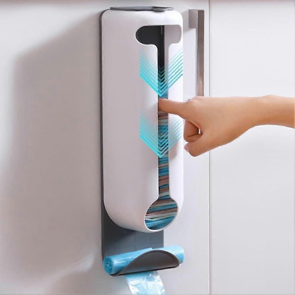 Plastic Bag Dispenser Wall Mounted Grocery Bag Holder Space Saving Organizer for Kitchen