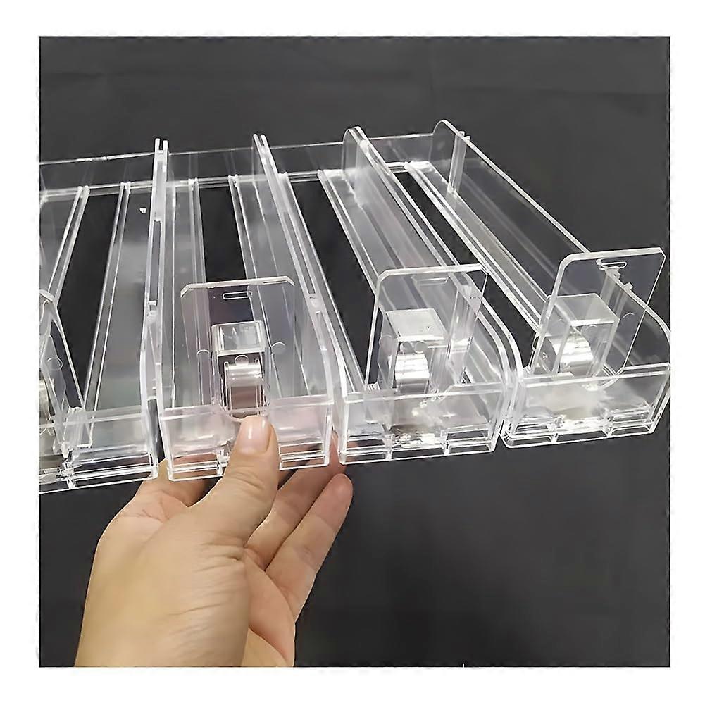 Acrylic Cigarette Display Holder with Pushers, Clear Retail Rack 24x6.5cm, 10 Pack