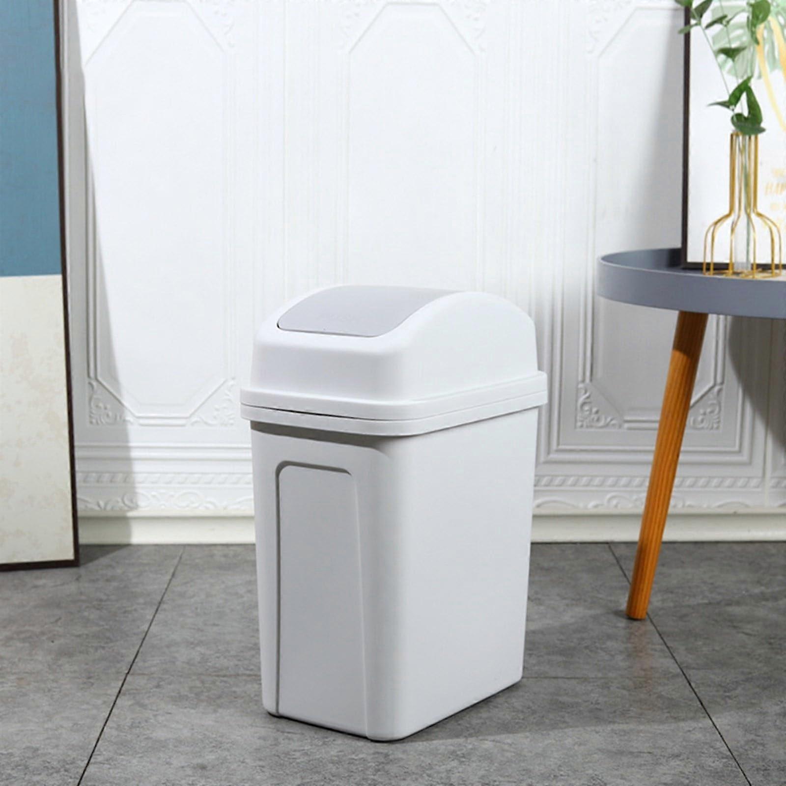 Swing  Trash Can with PetProof Swing Lid, SpaceSaving Odor Control Garbage Bin for Kitchen Bathroom