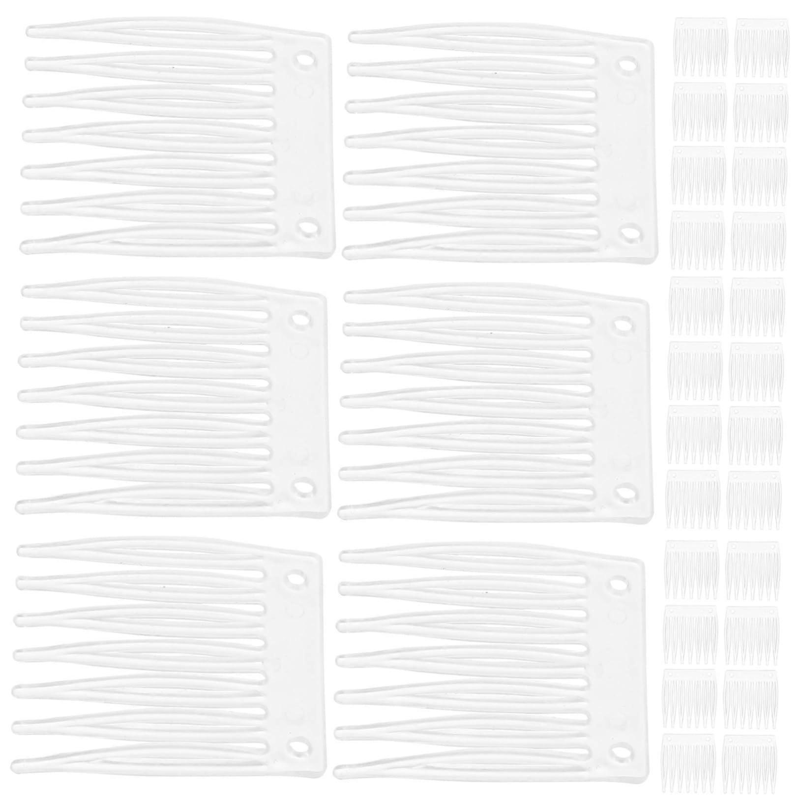 50pcs Plastic Wig Caps Clips and Combs Secure Hold Durable Lightweight Hair Accessories