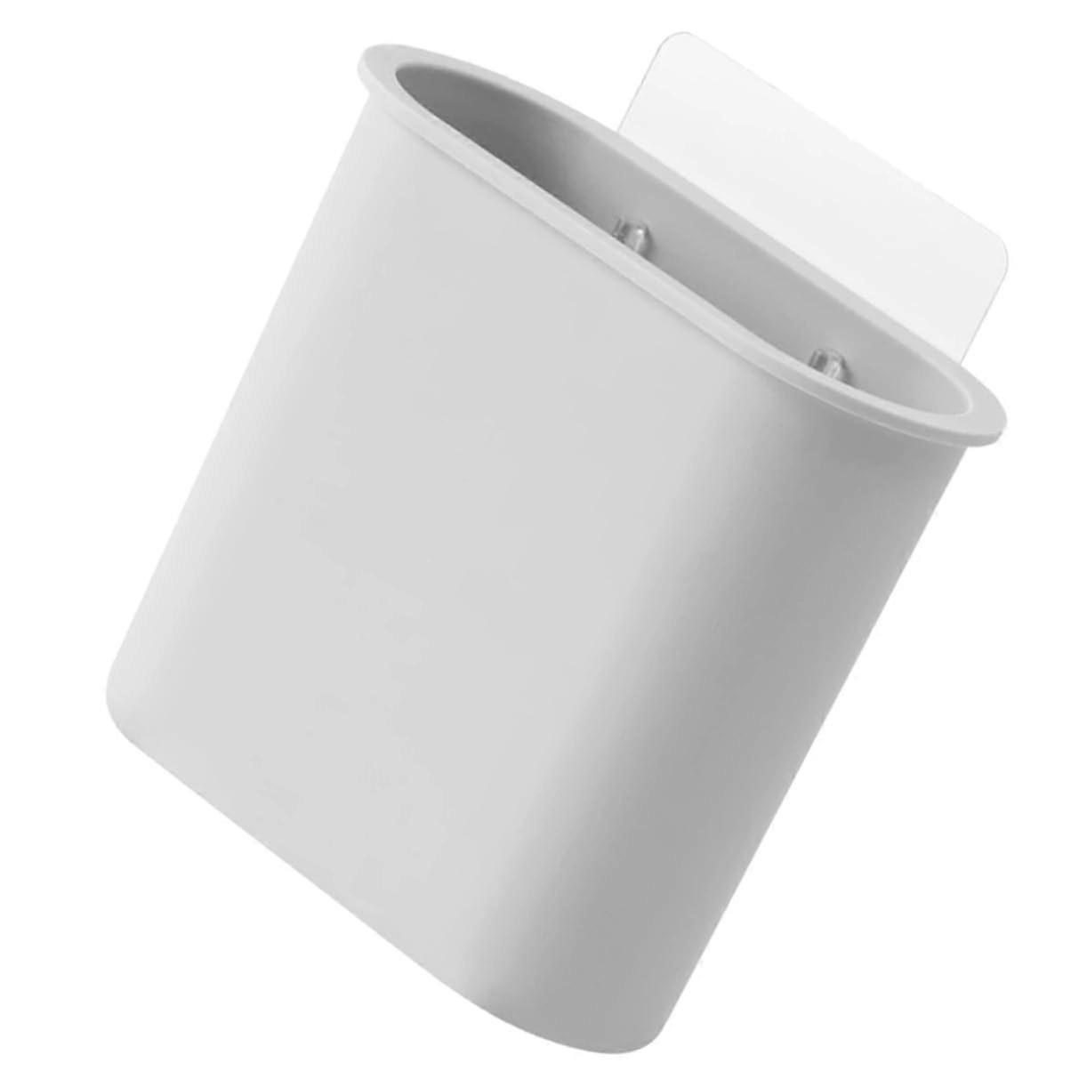 Wall Mounted Toothbrush Holder with Drain, Strong Adhesive Bathroom Organizer, Space Saving Design