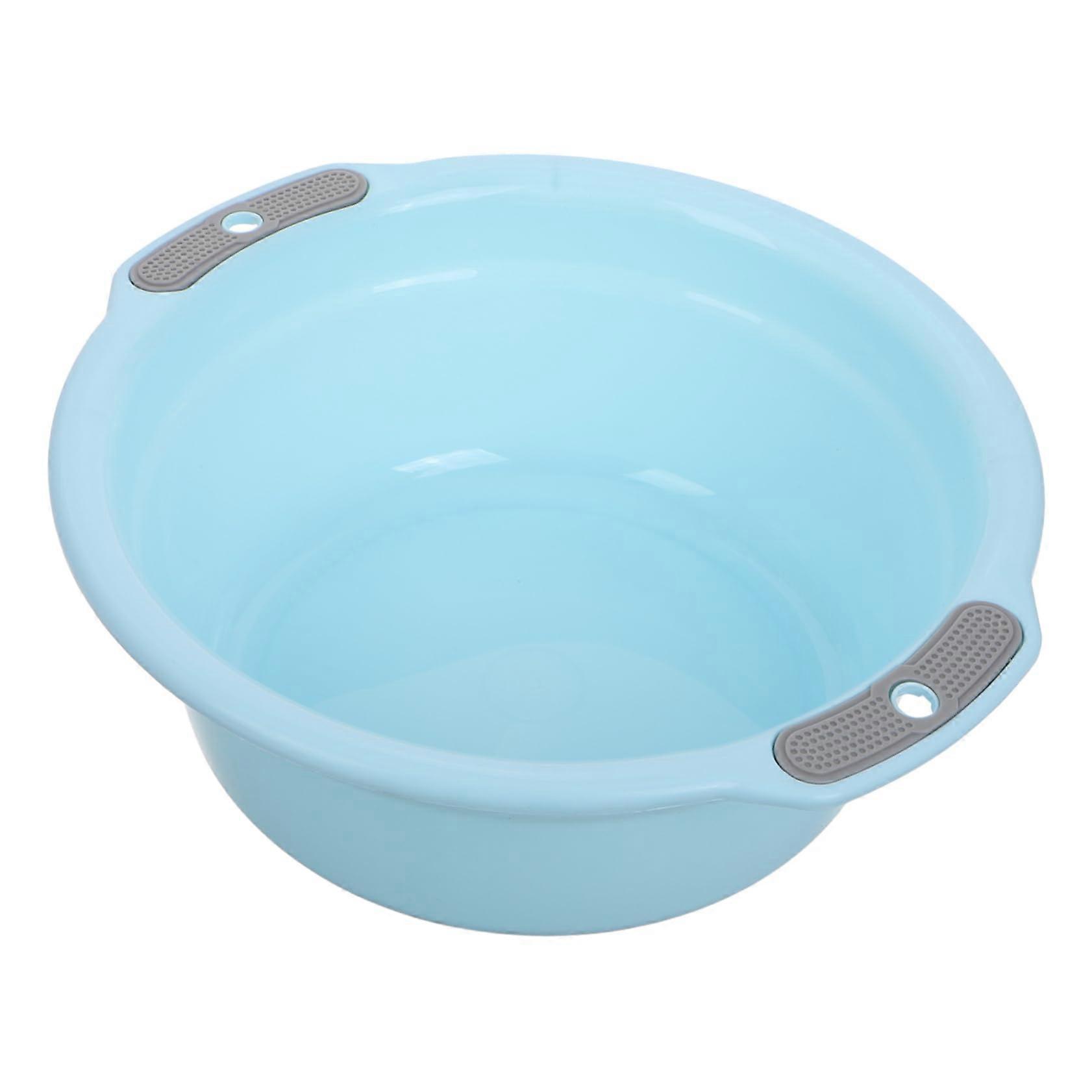 Plastic Wash Basin Thickened Durable MultiPurpose Foot Soak Tub for Kitchen Laundry Light Blue