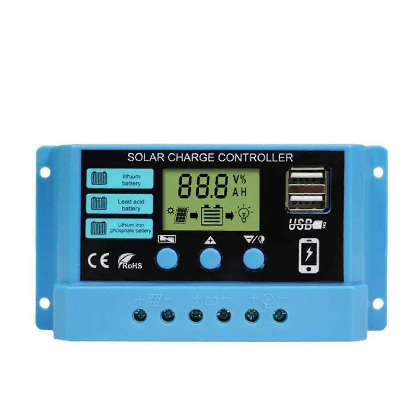 20A MPPT Solar Charge Controller for 12V 24V Battery, LCD Screen, MultiBattery Compatibility