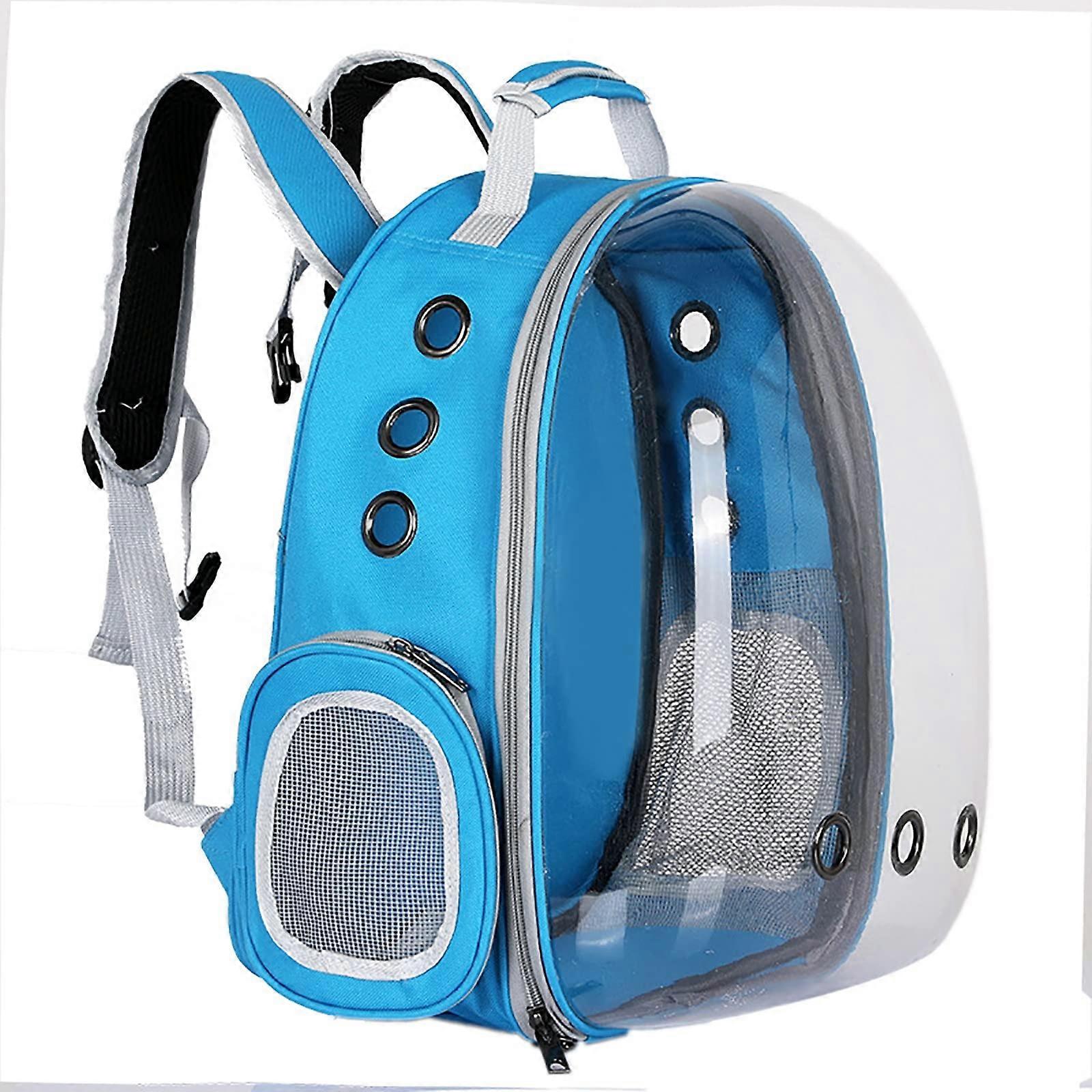 Cat Backpack Carrier with Space Capsule Design, Transparent Hard Shell, Ventilated for Hiking