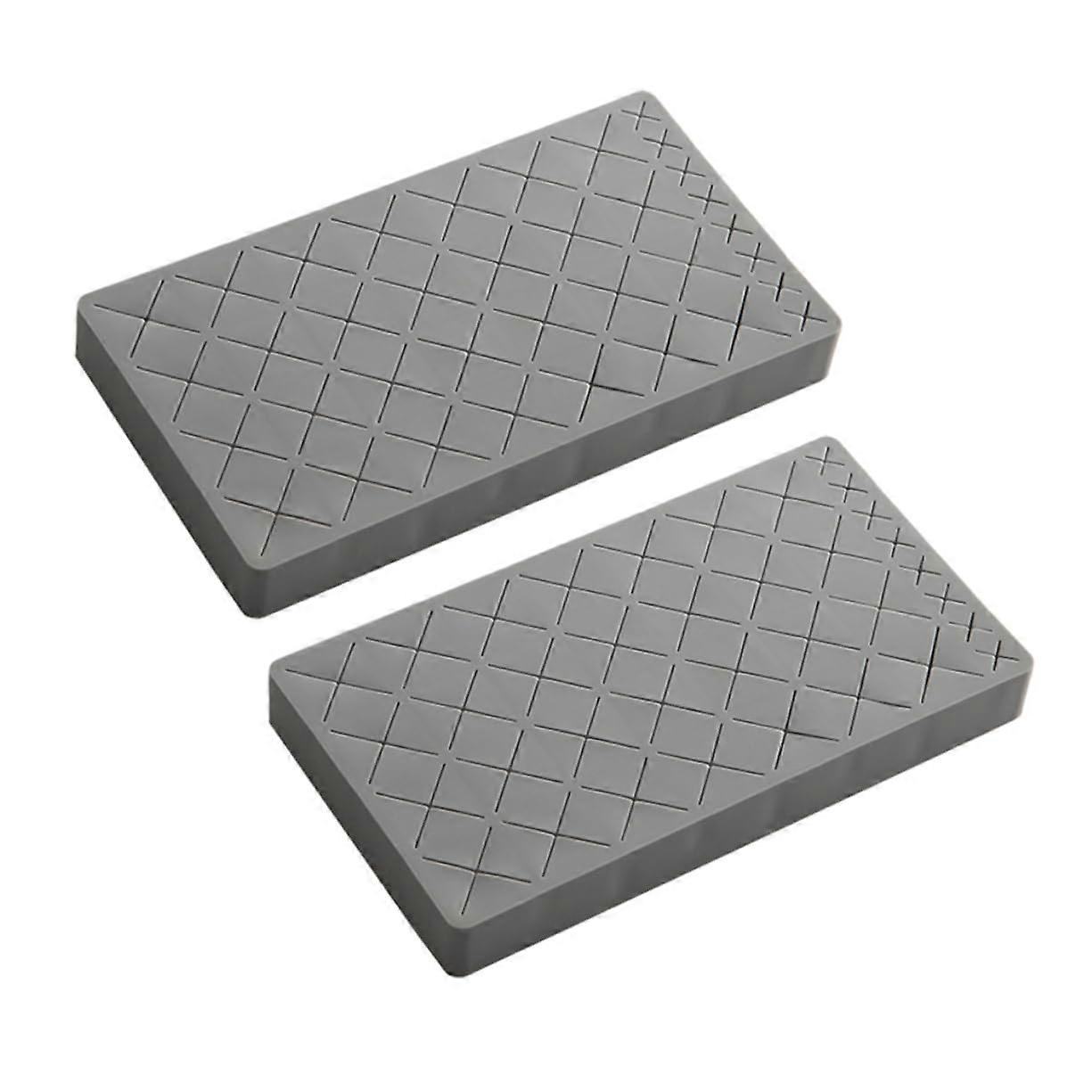 Makeup Organizer Silicone Lipstick Holder Multifunctional Cosmetic Storage Rack for Vanity Grey