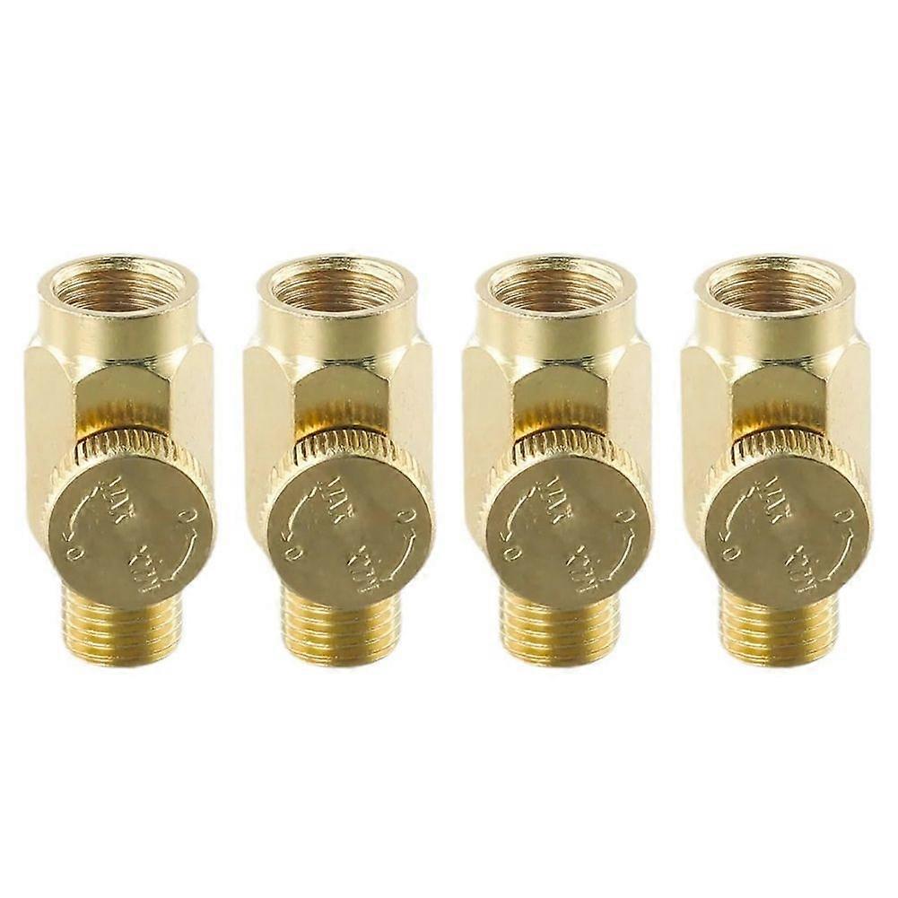 4pcs 1/4inch NPT Inline Regulator Solid Brass Compressed Water Heater Air Pressure Valve Replacement Air Tool