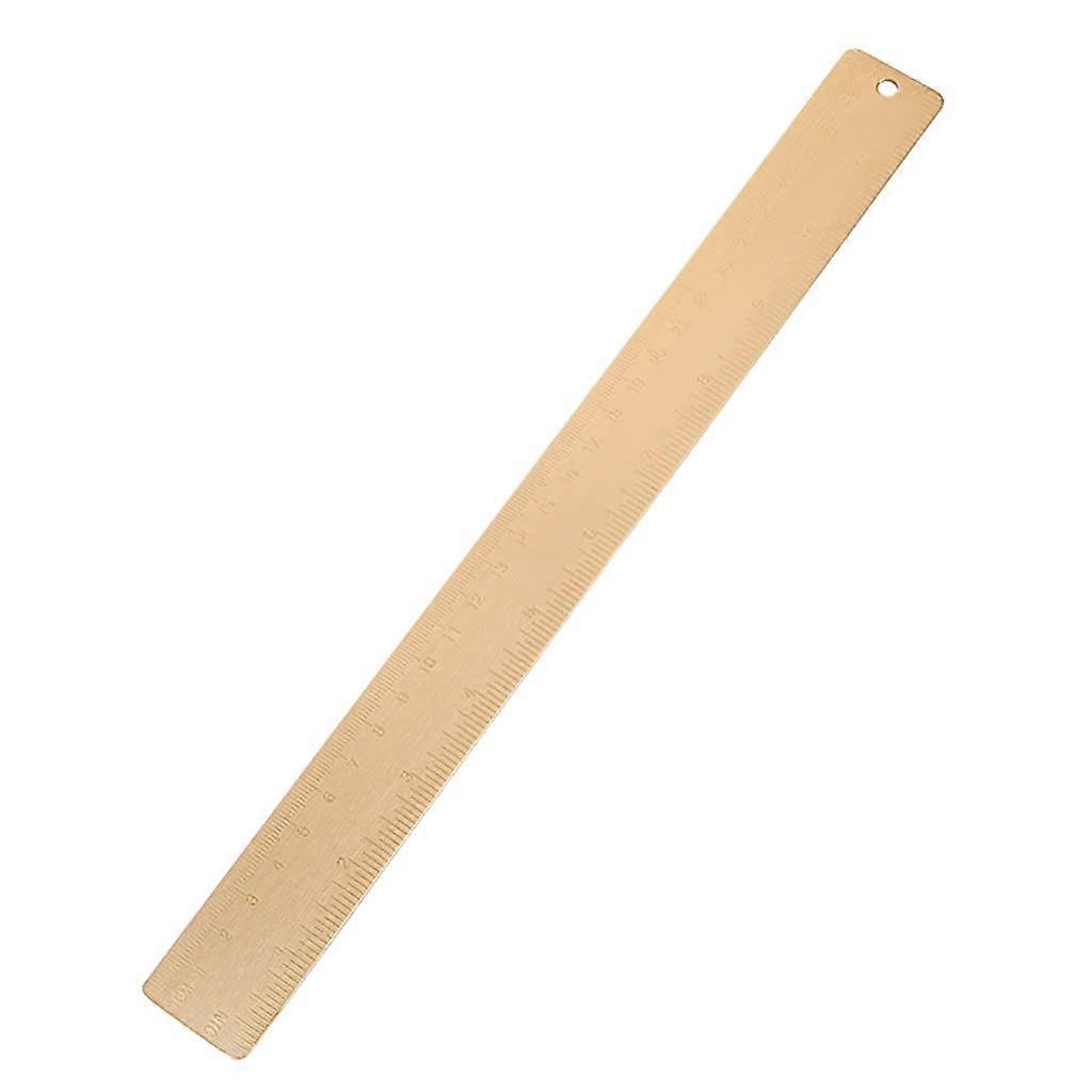 30cm Brass Ruler Durable Metal Measuring Tool for Office School and Engineering