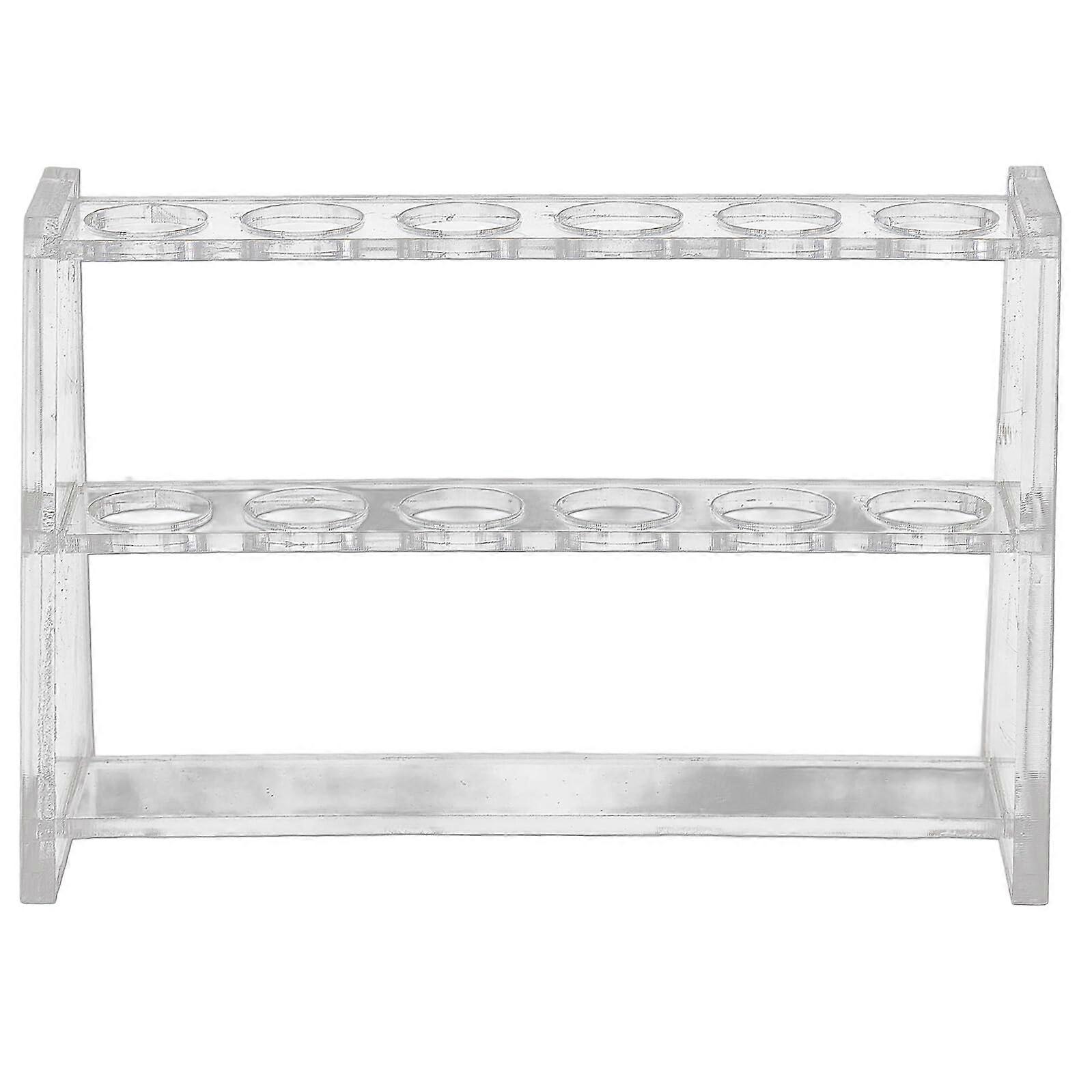 Transparent Acrylic Test Tube Rack DoubleLayer Holder for 10ml Laboratory Sampling and Display