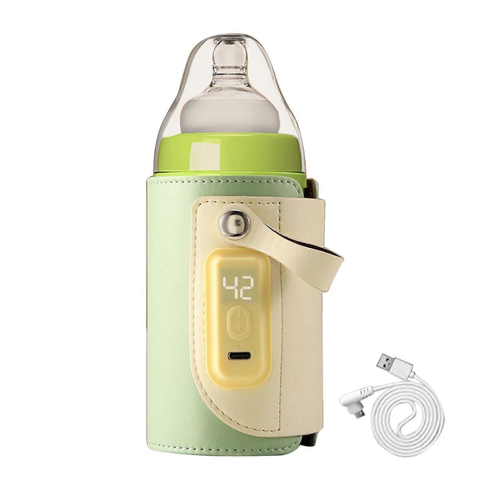 USB Bottle Warmer with Digital Display, 5Level Temp Control, Adjustable Strap for Travel