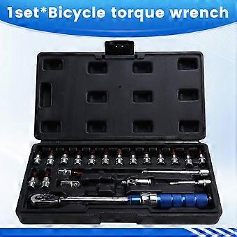 21 delar momentnyckelsats 1/4 tums cykel momentnyckel hylsnyckelsats cykelverktyg cykelreparationssats