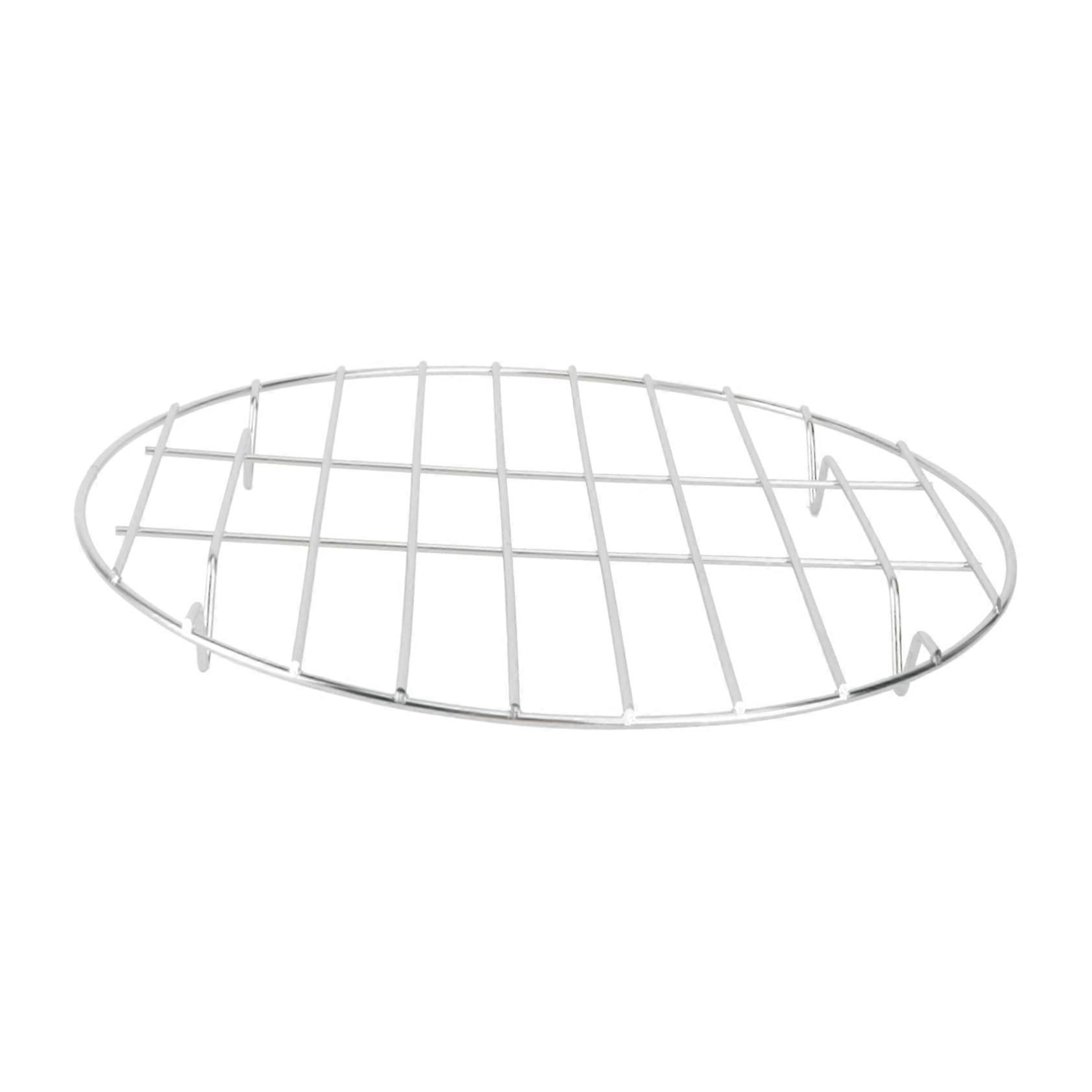 Round Stainless Steel BBQ Grill Rack Multipurpose Cooking for Fish Roasting Pizza Baking
