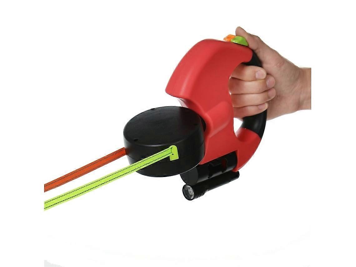3m Retractable Dog Leash, Dog Leash with Light for Two Pets, Red