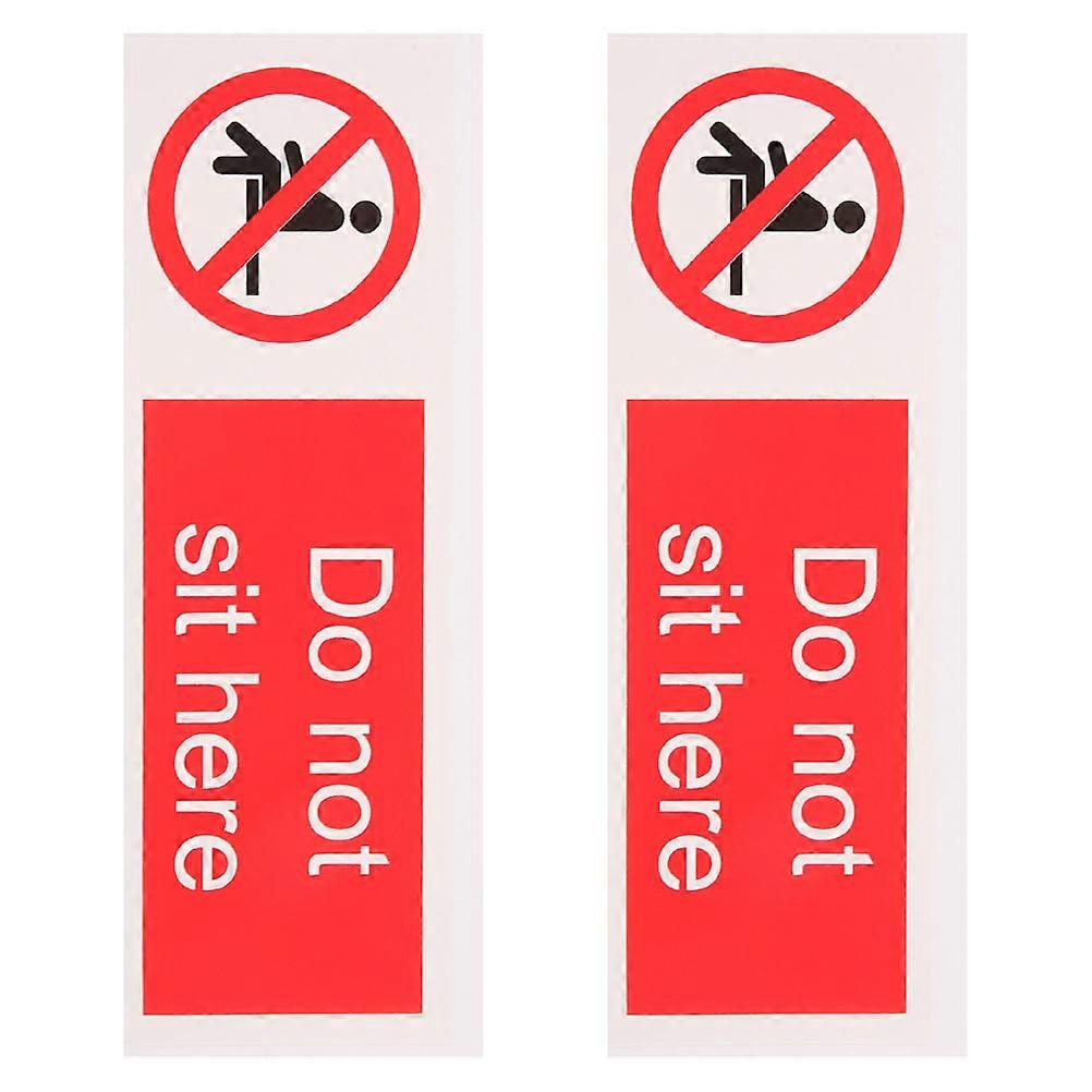 Safety Warning Stickers Self Adhesive Here Decal 4Pcs for Hotel