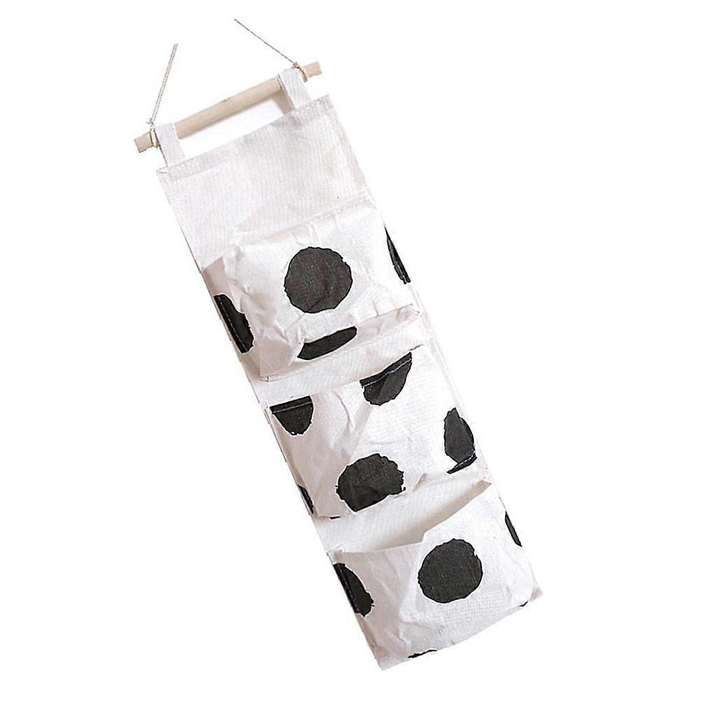 White Hanging Bag Wall-Side Storage Bag for Dormitory 3Pcs