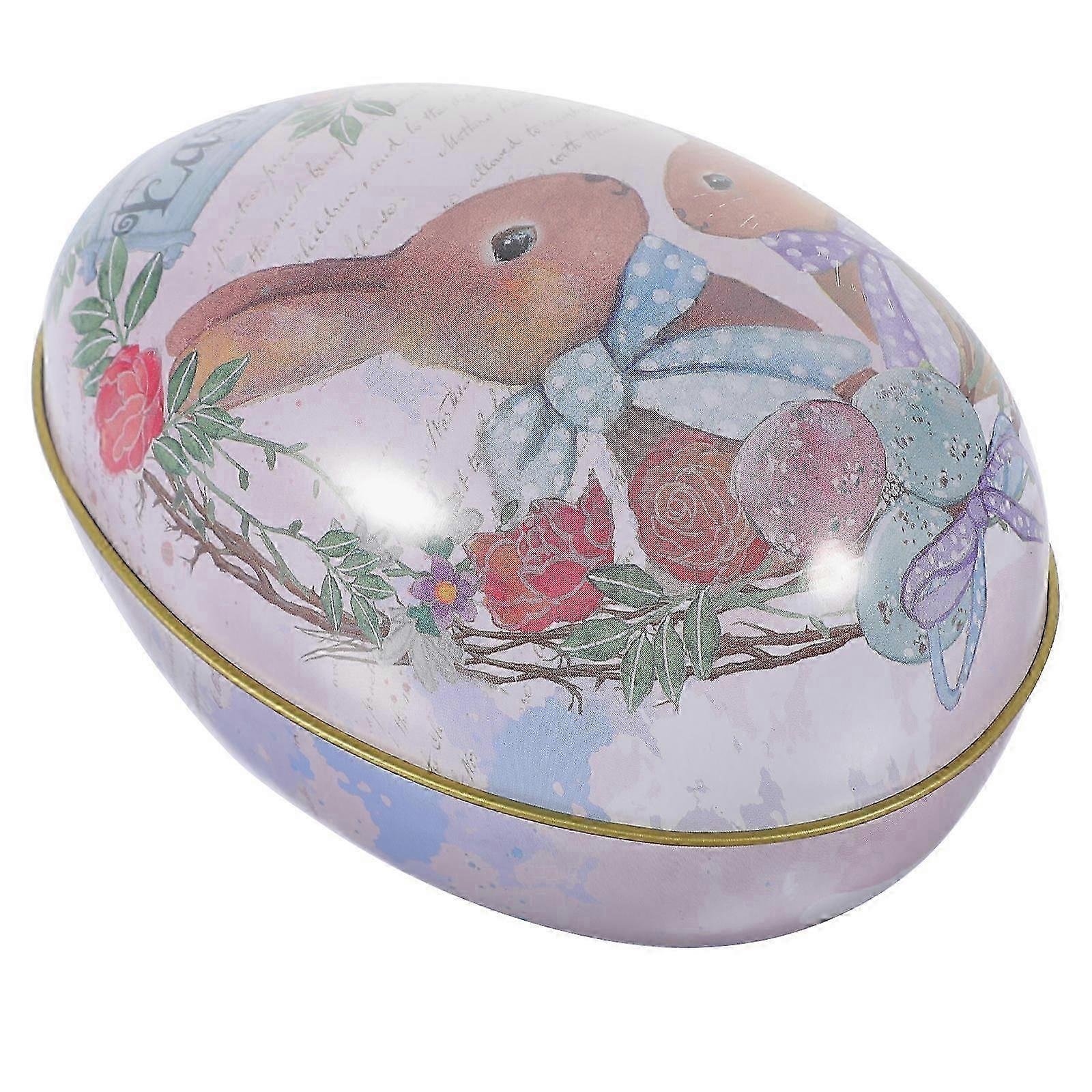 Easter Egg Tin Box Candy Storage Container