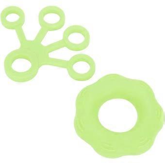 Appareil d'entraînement des doigts en silicone pour la rééducation (vert clair)