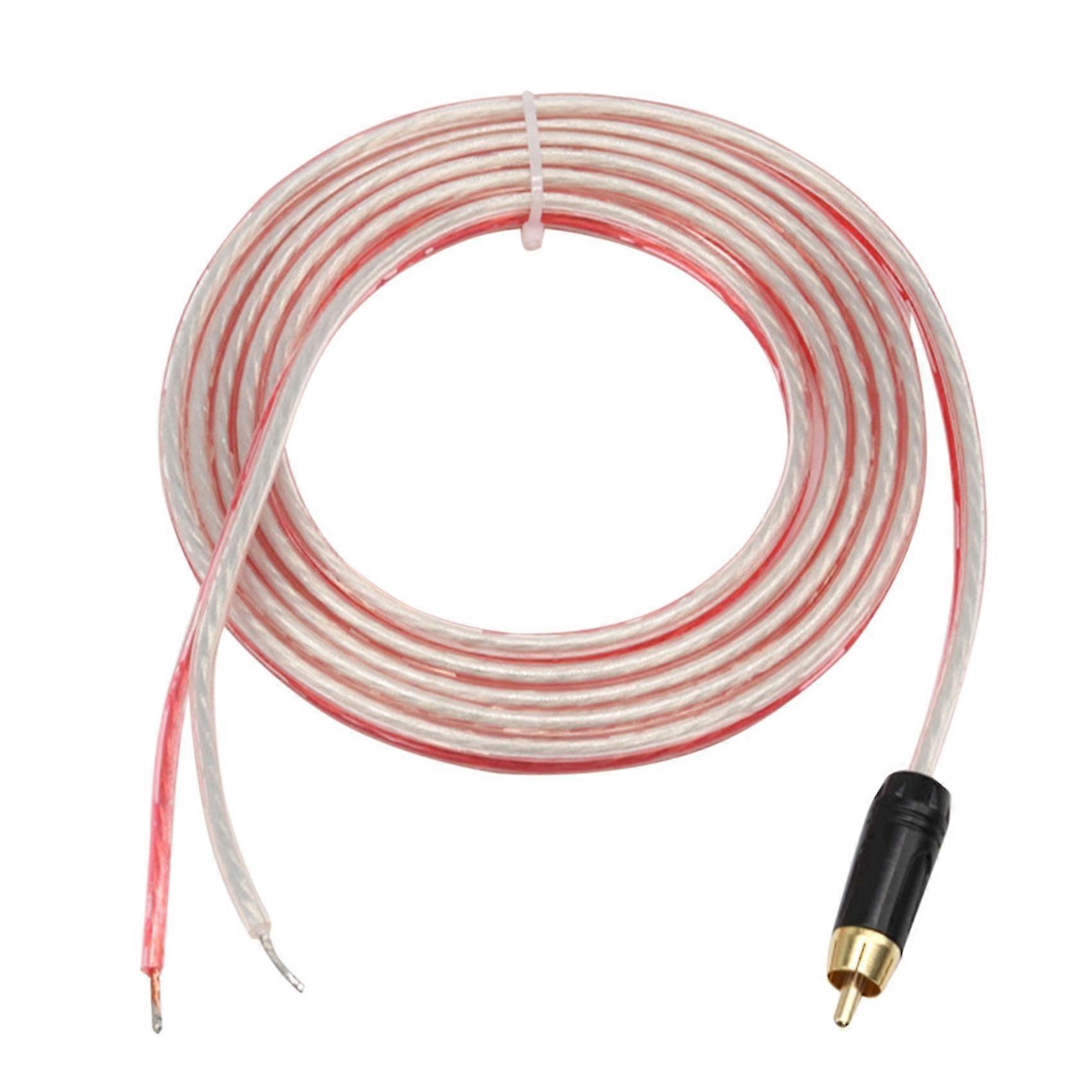 Replacement Speaker Bare Wire Cable with 5ft RCA Plug