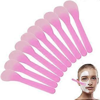 Lot de 10 spatules de maquillage en plastique, applicateurs de maquillage, cuillères à mélanger les crèmes (rose, 12,6 cm). Design pratique et durable.
