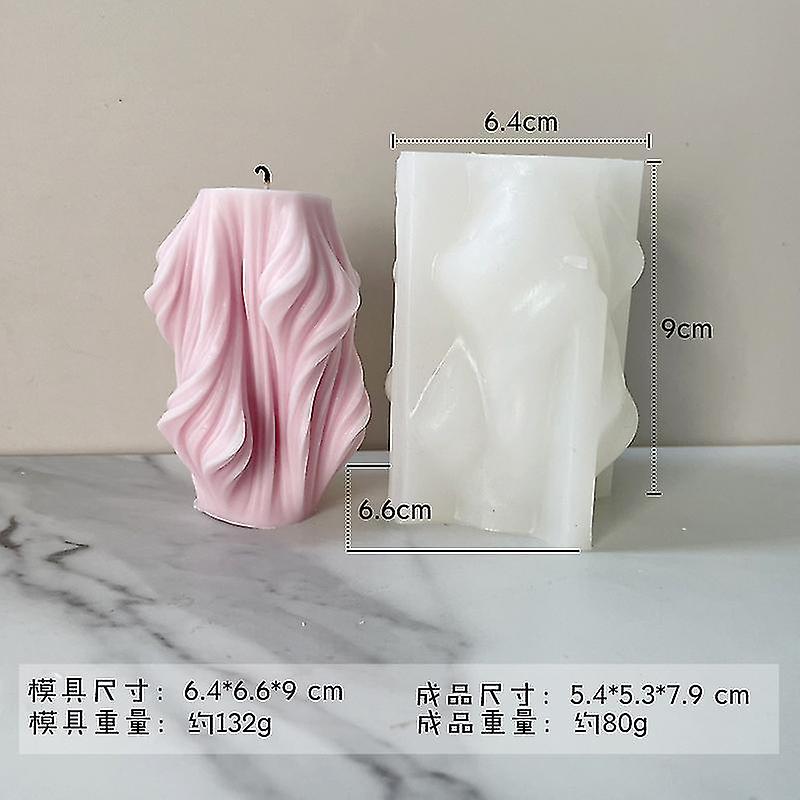 Creative Tree Root Silicone Candle Mold Geometric Wave Rotating Scente