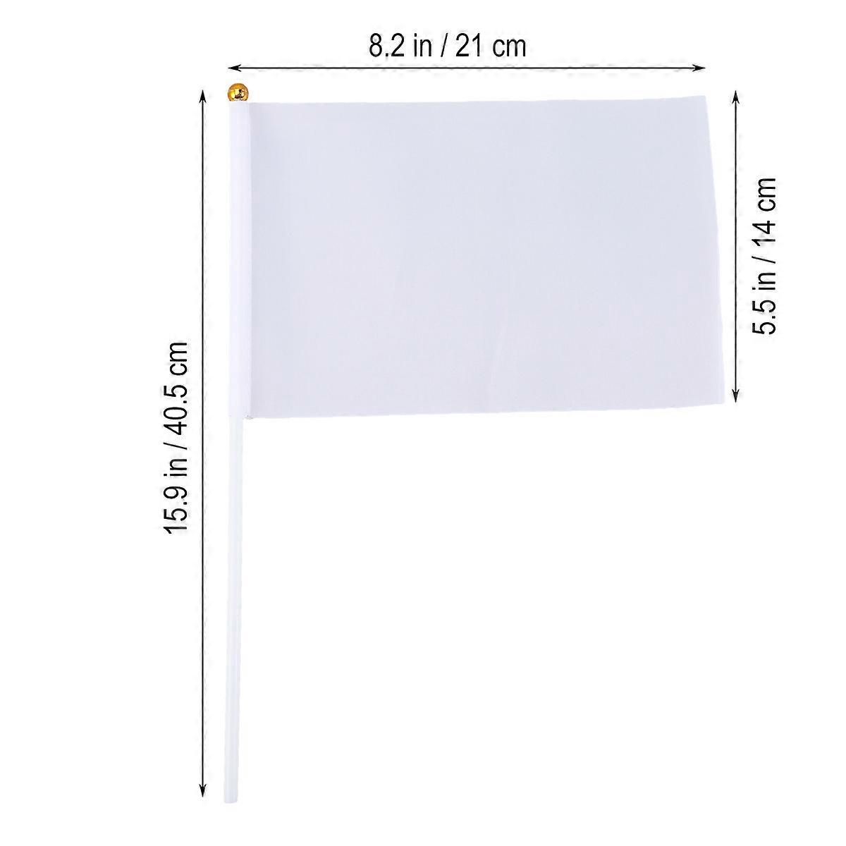168Pcs White Referee Flag Hand-Cranked for Commanding Use