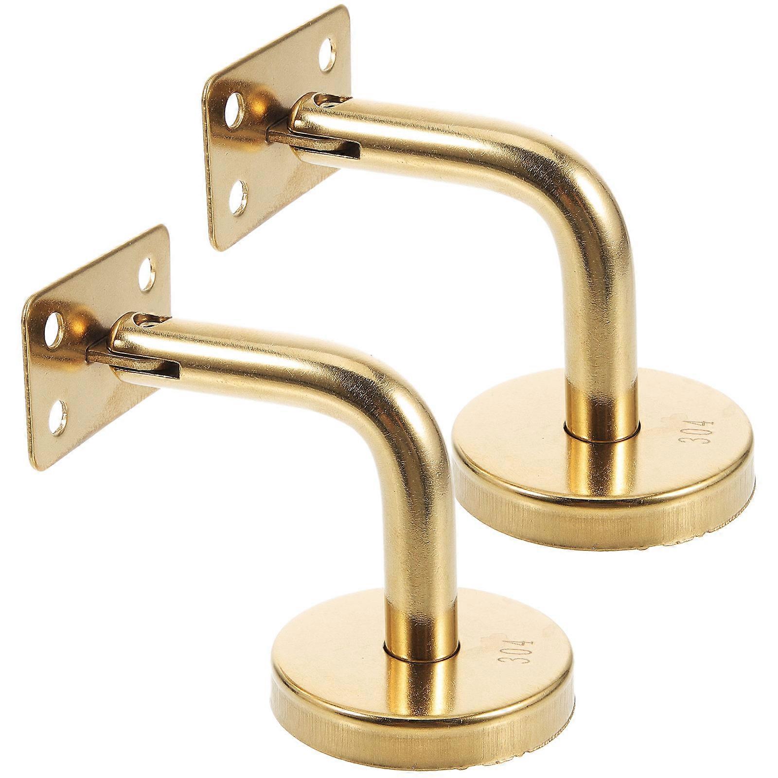 Deck Handrail Bracket Handrail Wall Mount Bracket Flat Sheet Stairs 10x7cm Support 2Pcs