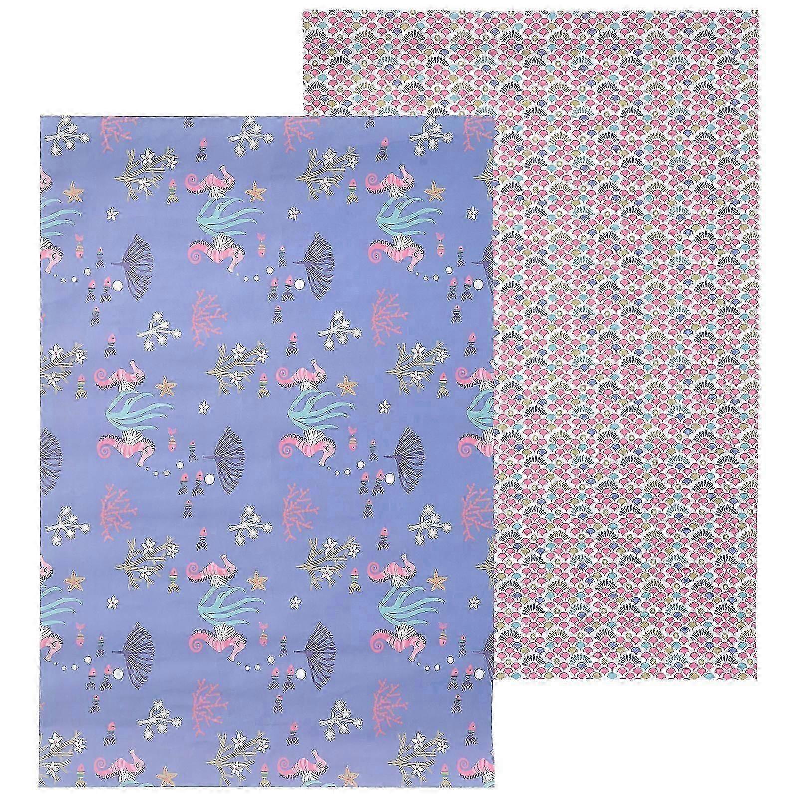 Paper Gift Wrap Ocean Pattern for Wrapping Presents 2 Sheets
