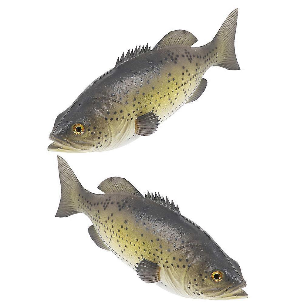 Artificial Fish Model PU Simulation Fish Figurines for Room Decor 2Pcs