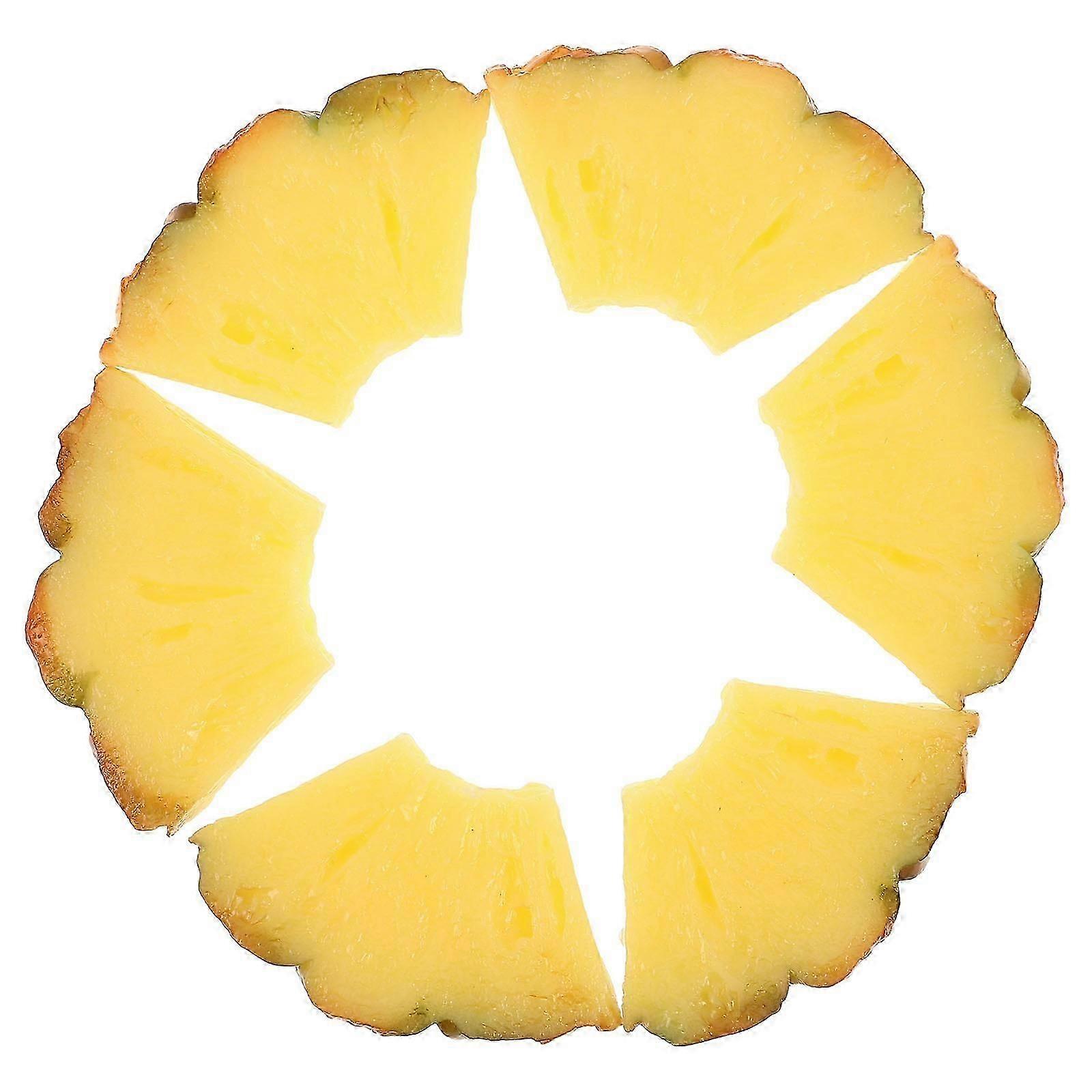 Simulation Pineapple Decoration for DIY Crafts 6Pcs Artificial Yellow PVC