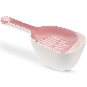 Cat Litter Scoop Plastic for Cleaning Use 1Set Pink Color