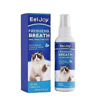 Mondspray voor kattenademverfrisser, 60 ml. Tandverzorging voor katten zonder poetsen. Zachte mondspray die tandplak en tandsteen vermindert.