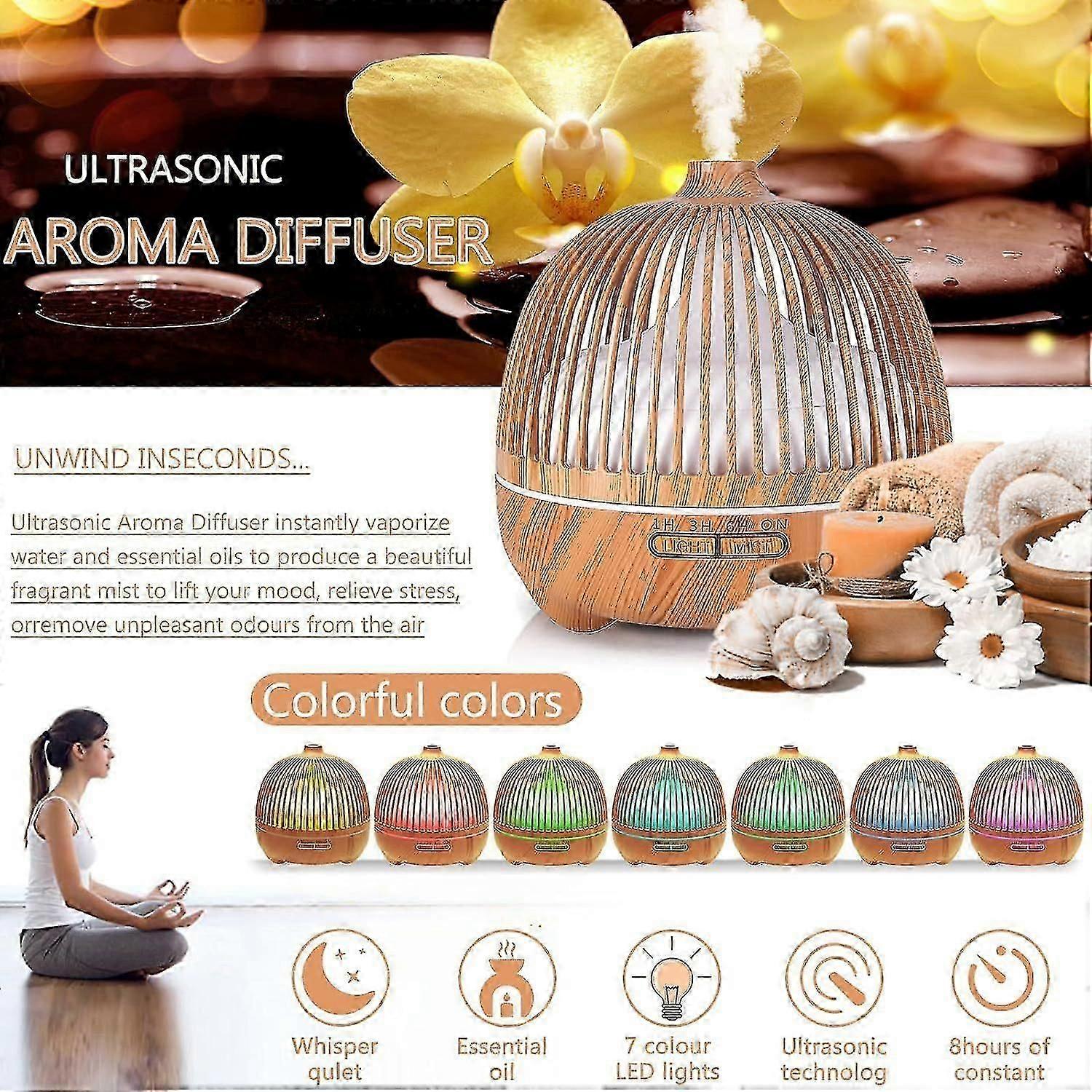Aromatherapy Diffuser 550ml for essential oils