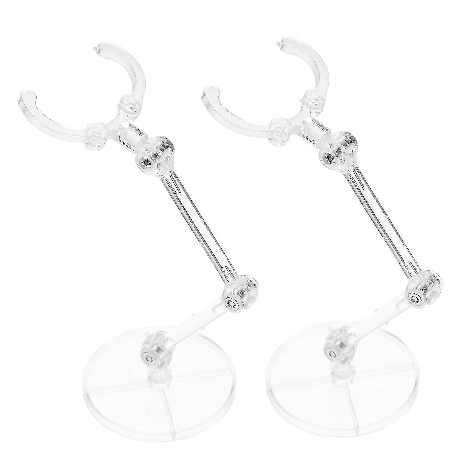 Clear Action Figure Display Stands, Plastic, 10Pcs