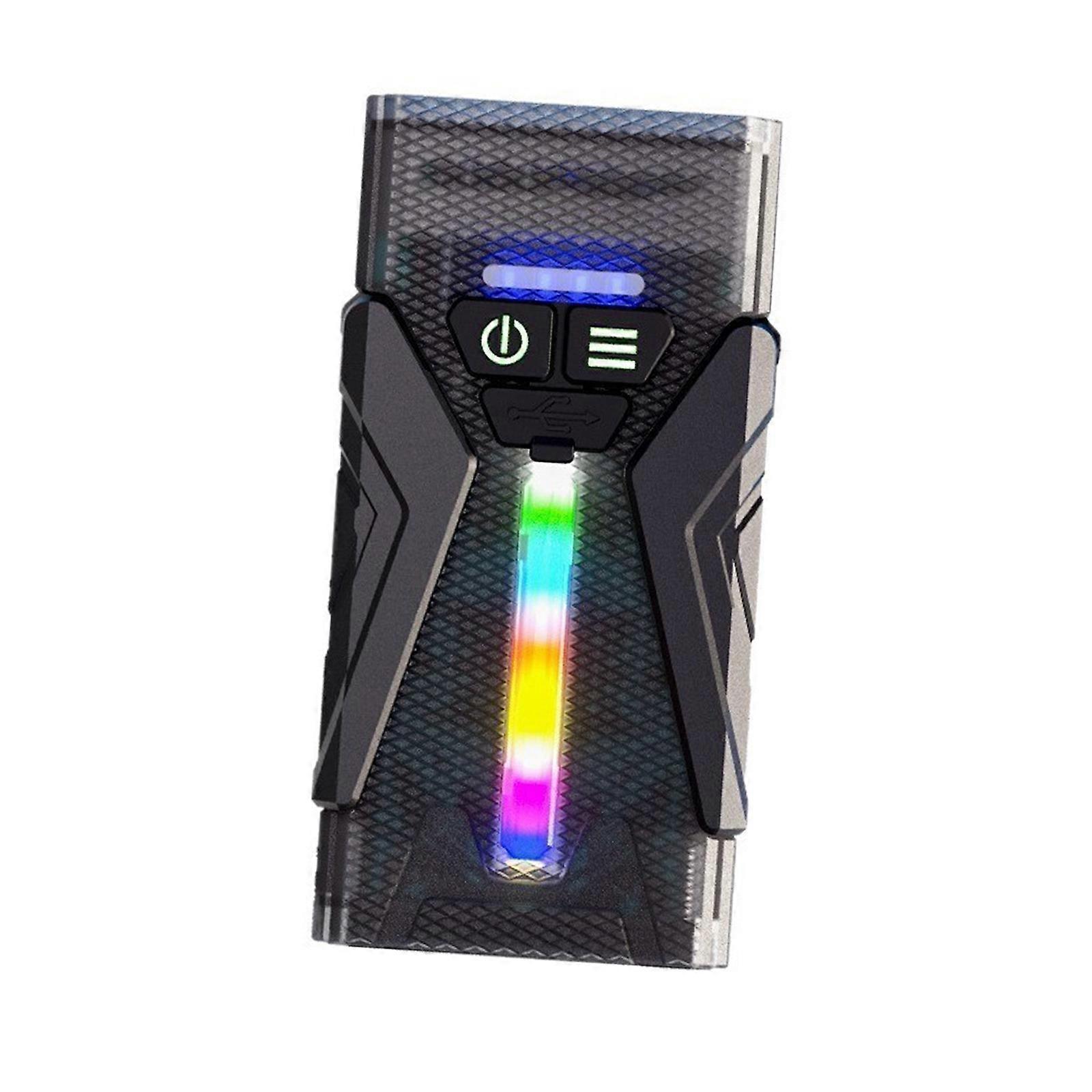 Practical 2000mAh LED Flashlight Small Waterproof Multiple Setting Design Plastic Texture for Camping Emergencies Multicolor